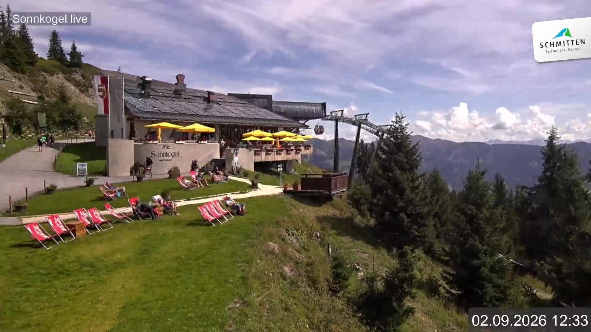 Archiv Foto Webcam Schmitten: Restaurant und Spielplatz Sonnkogel