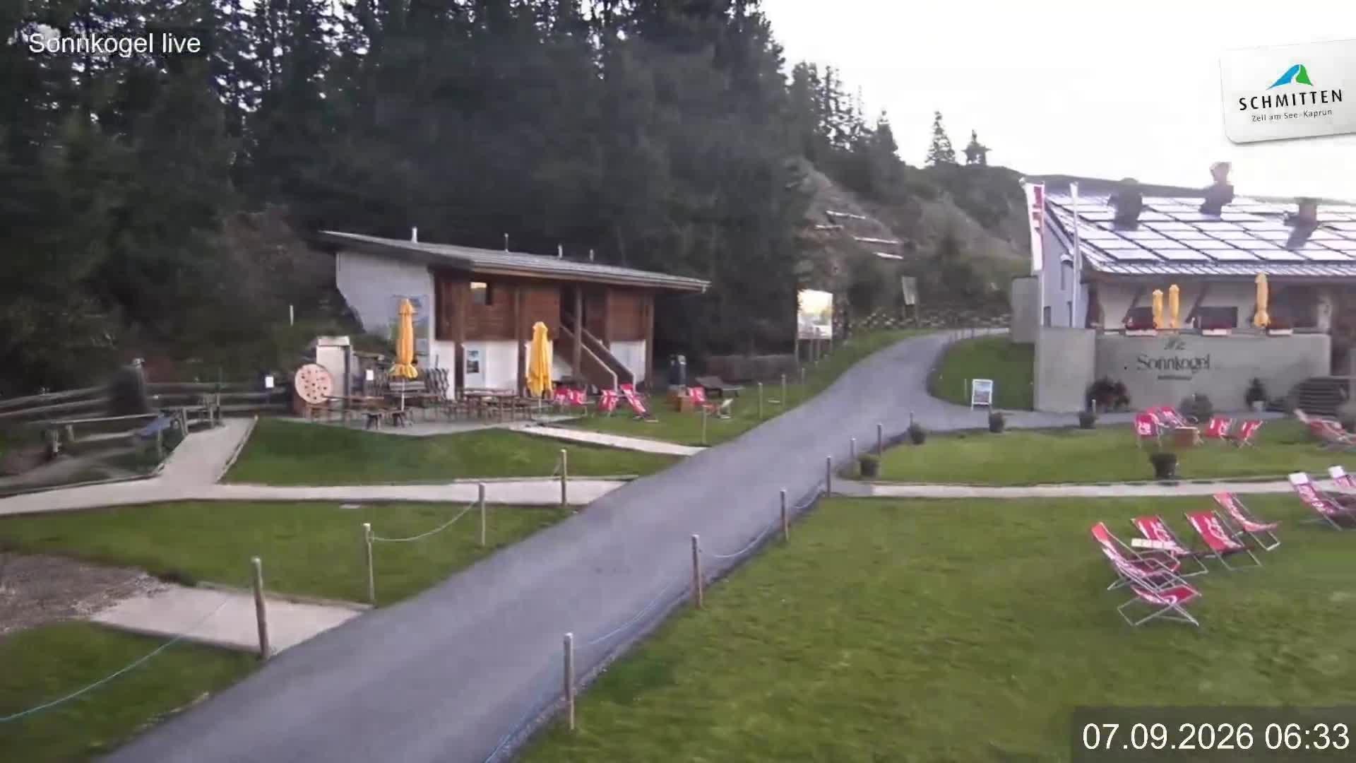 Archiv Foto Webcam Schmitten: Restaurant und Spielplatz Sonnkogel