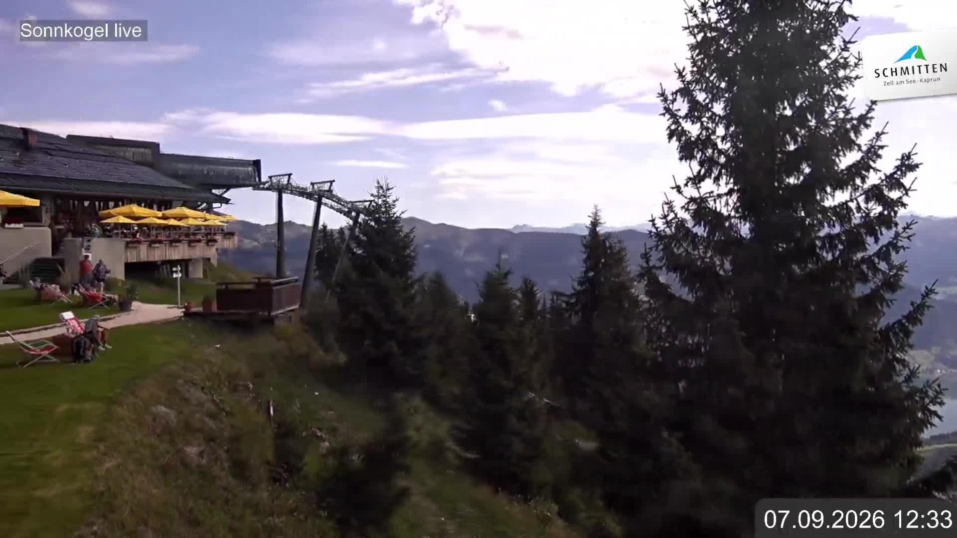 Archiv Foto Webcam Schmitten: Restaurant und Spielplatz Sonnkogel