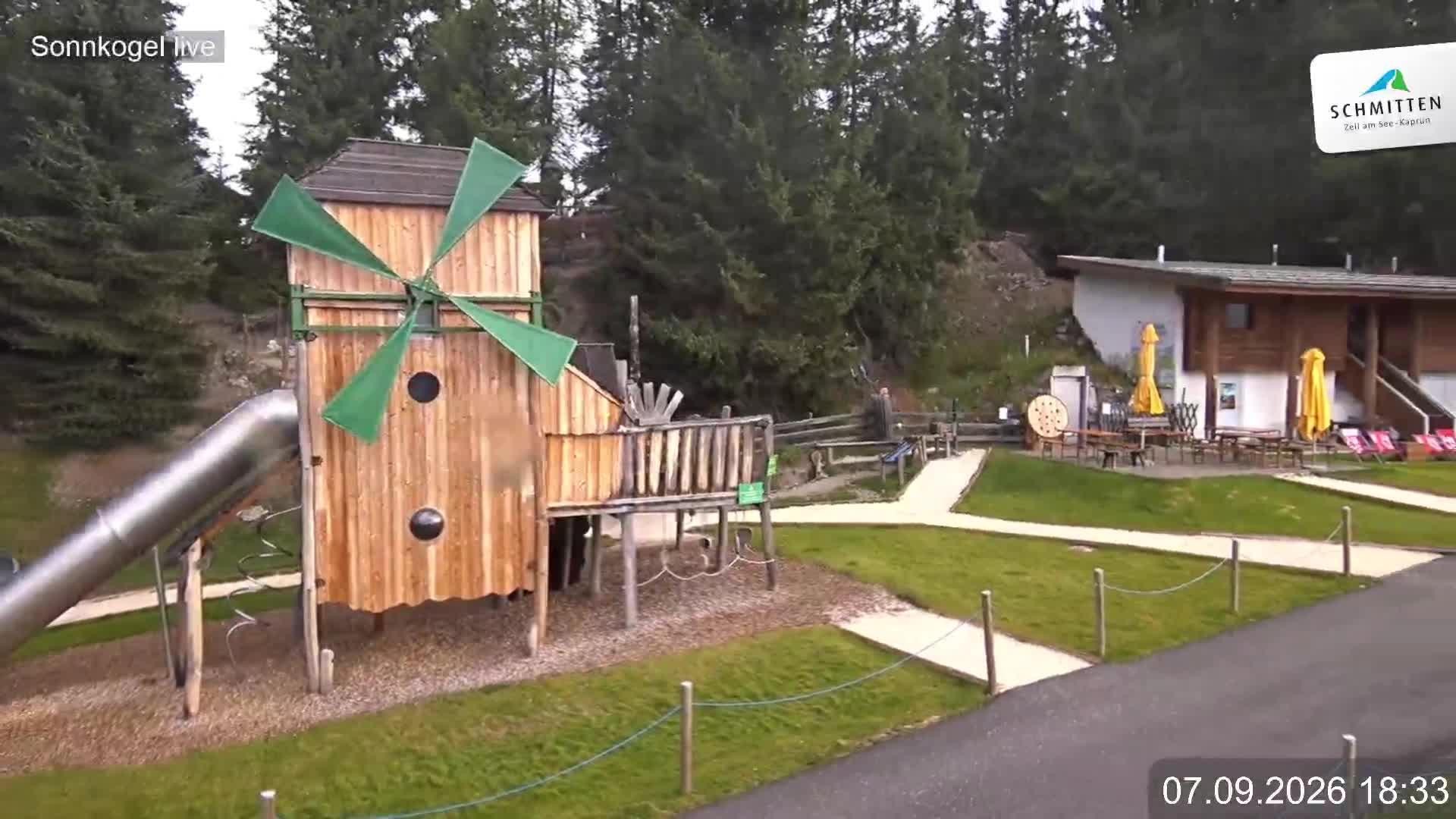 Archiv Foto Webcam Schmitten: Restaurant und Spielplatz Sonnkogel