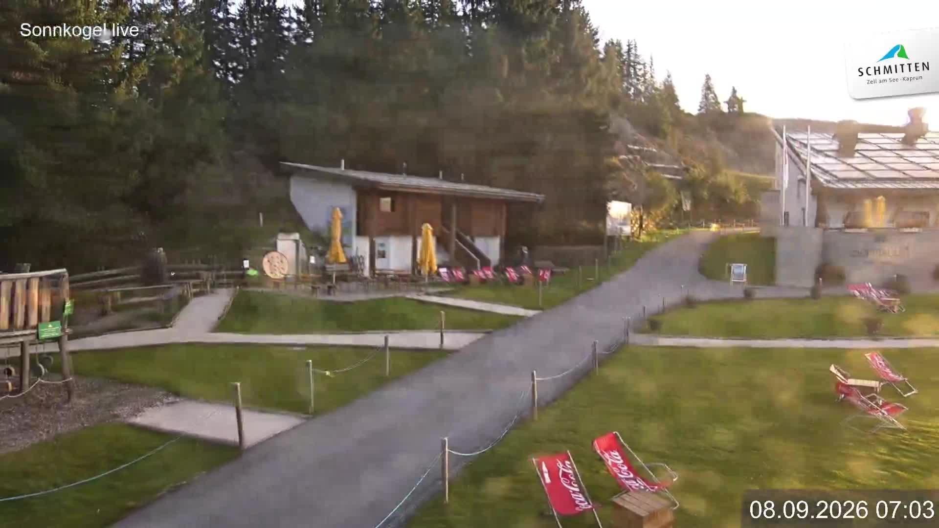 Archiv Foto Webcam Schmitten: Restaurant und Spielplatz Sonnkogel