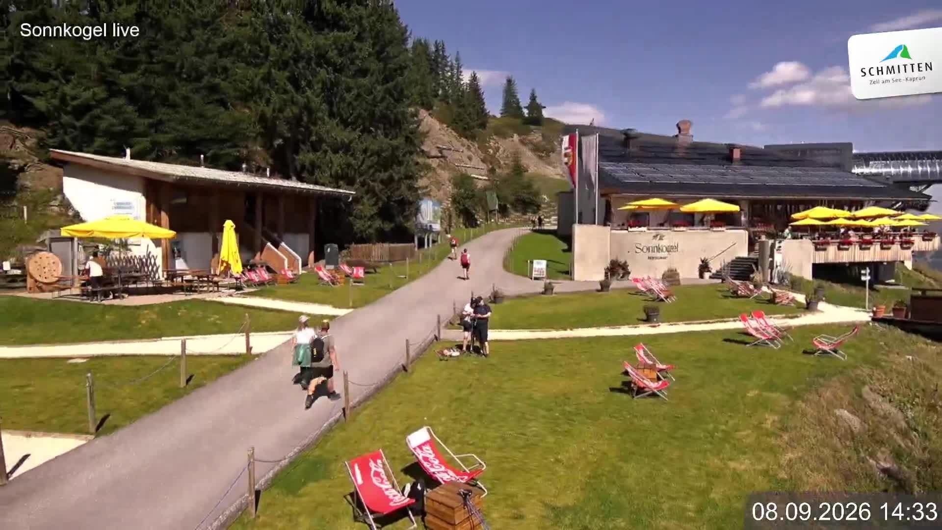 Archiv Foto Webcam Schmitten: Restaurant und Spielplatz Sonnkogel