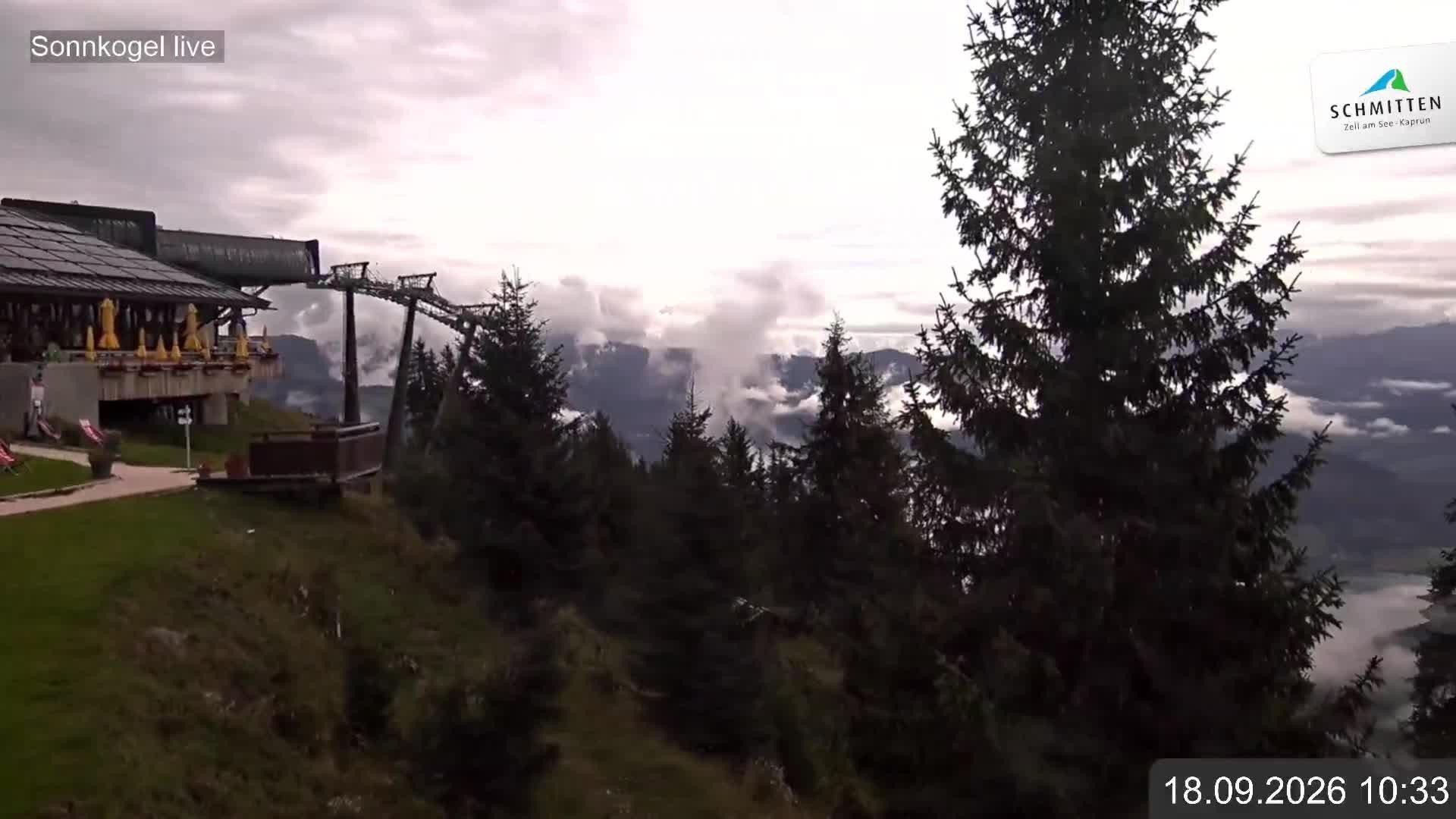 Archiv Foto Webcam Schmitten: Restaurant und Spielplatz Sonnkogel