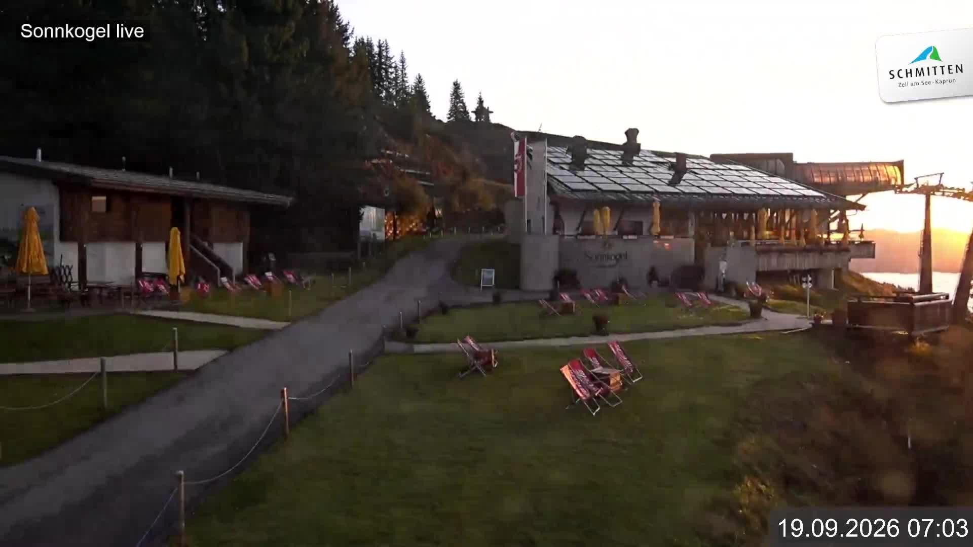 Archiv Foto Webcam Schmitten: Restaurant und Spielplatz Sonnkogel