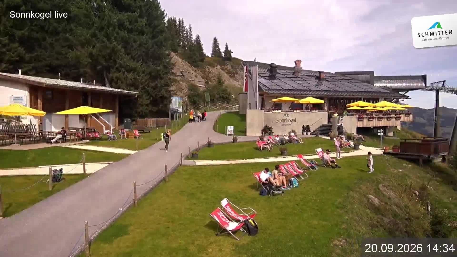 Archiv Foto Webcam Schmitten: Restaurant und Spielplatz Sonnkogel