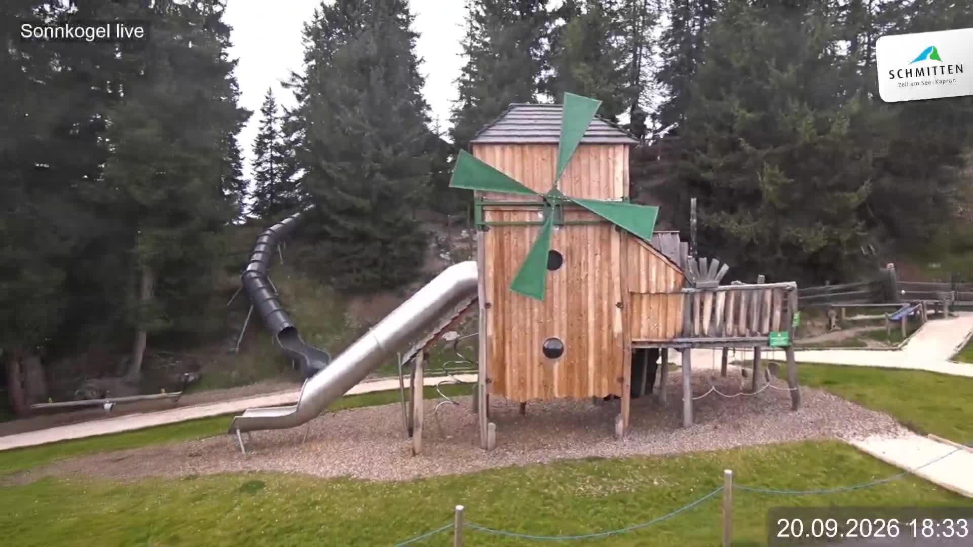 Archiv Foto Webcam Schmitten: Restaurant und Spielplatz Sonnkogel