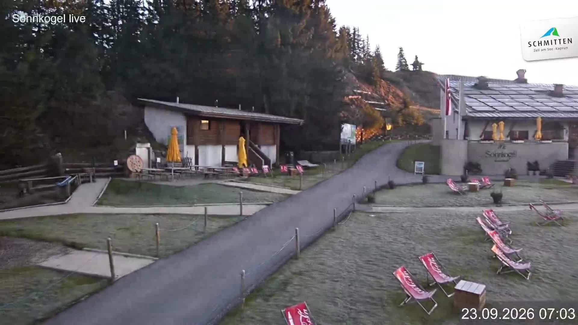 Archiv Foto Webcam Schmitten: Restaurant und Spielplatz Sonnkogel