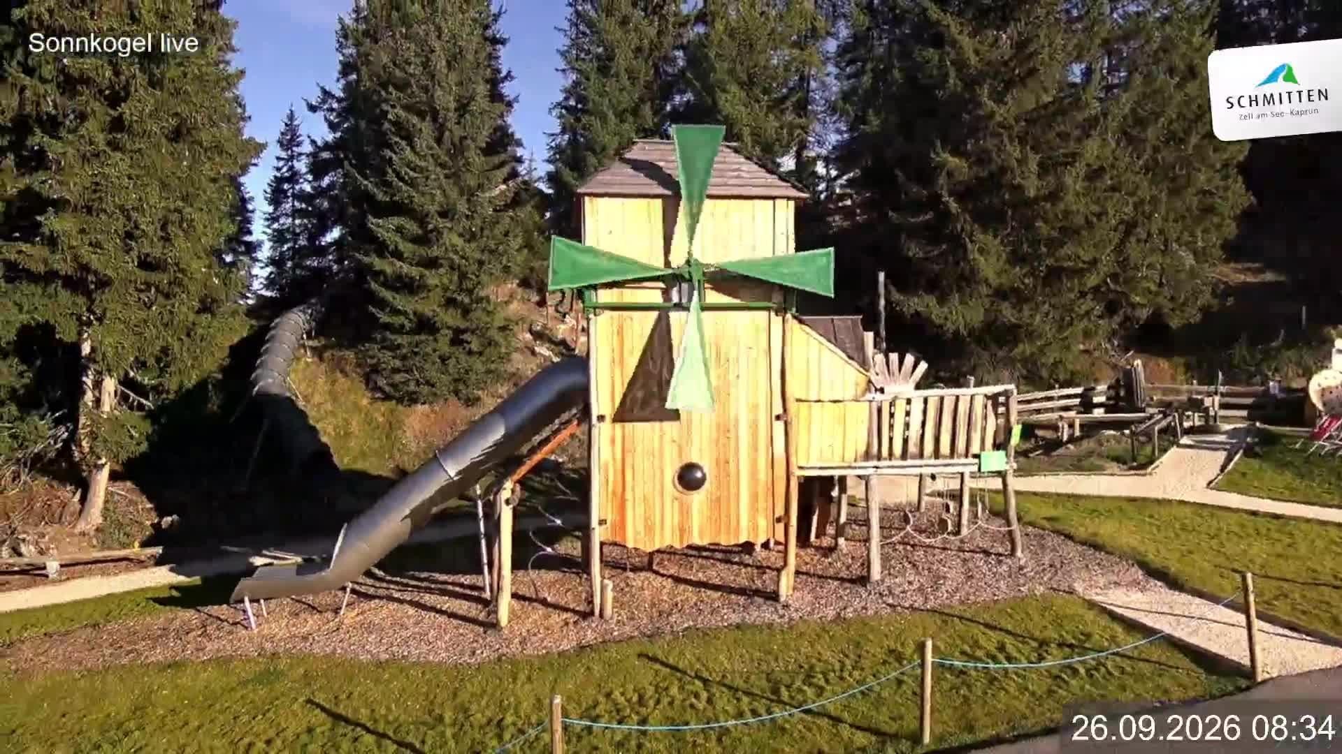 Archiv Foto Webcam Schmitten: Restaurant und Spielplatz Sonnkogel
