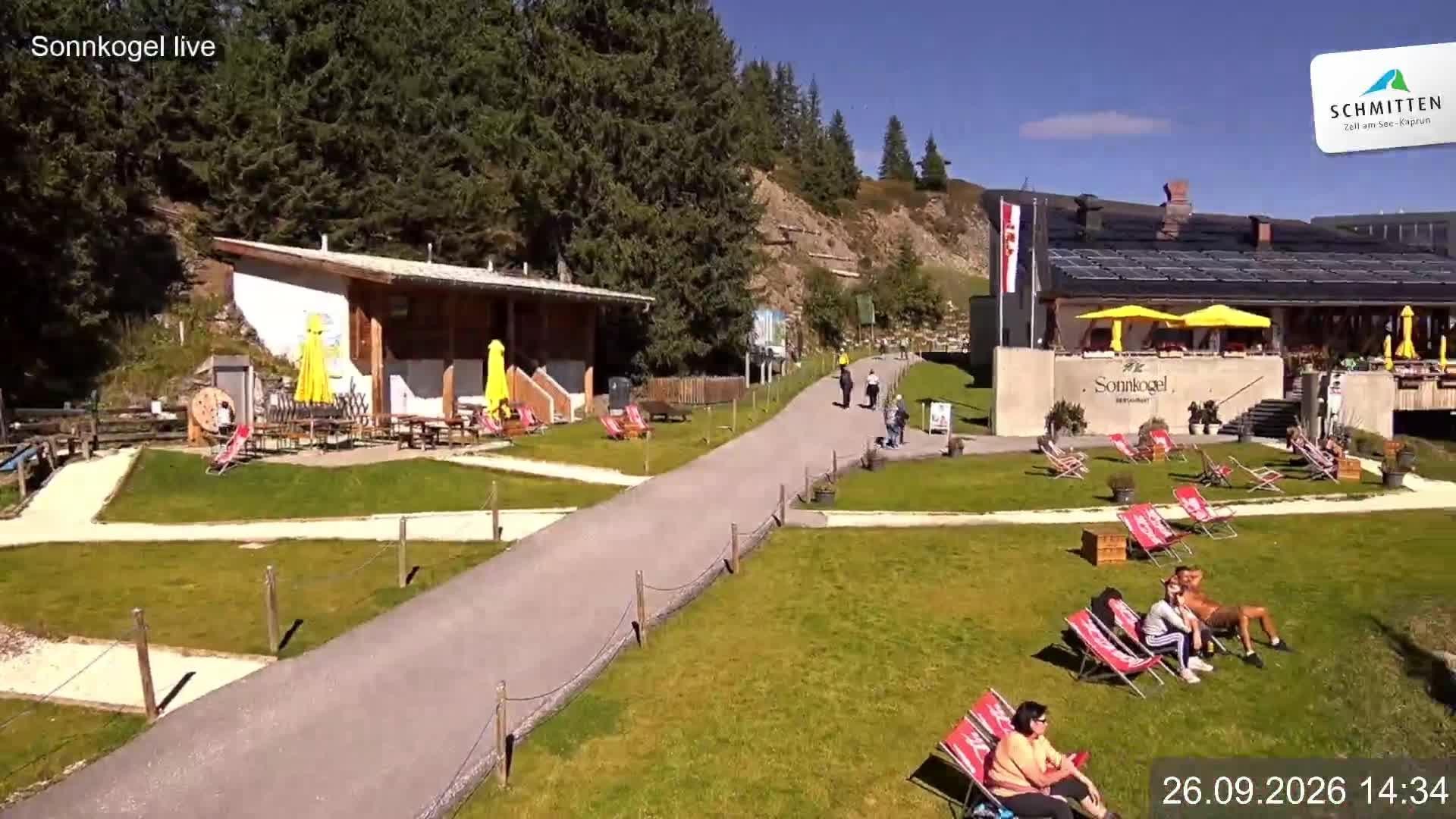 Archiv Foto Webcam Schmitten: Restaurant und Spielplatz Sonnkogel