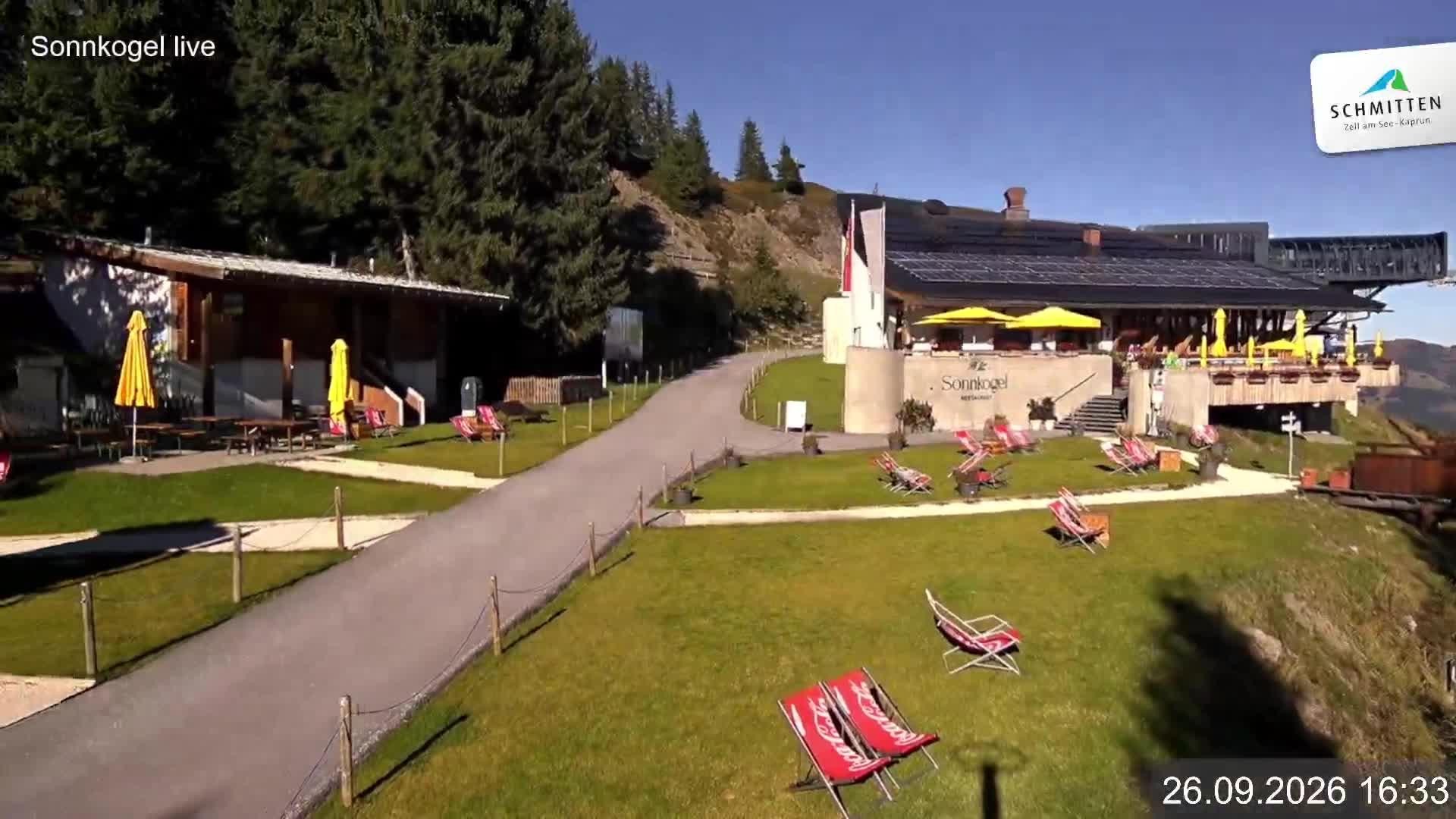 Archiv Foto Webcam Schmitten: Restaurant und Spielplatz Sonnkogel