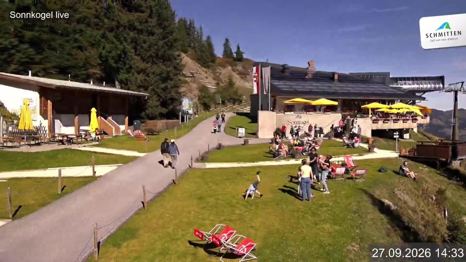 Archiv Foto Webcam Schmitten: Restaurant und Spielplatz Sonnkogel