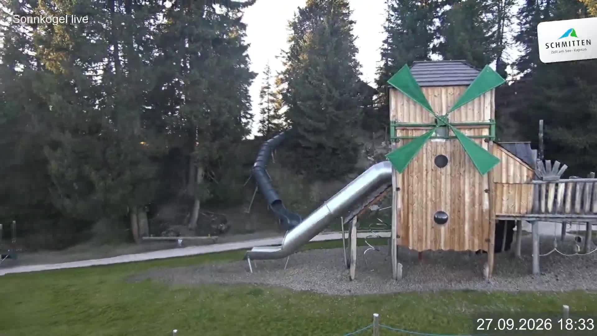 Archiv Foto Webcam Schmitten: Restaurant und Spielplatz Sonnkogel