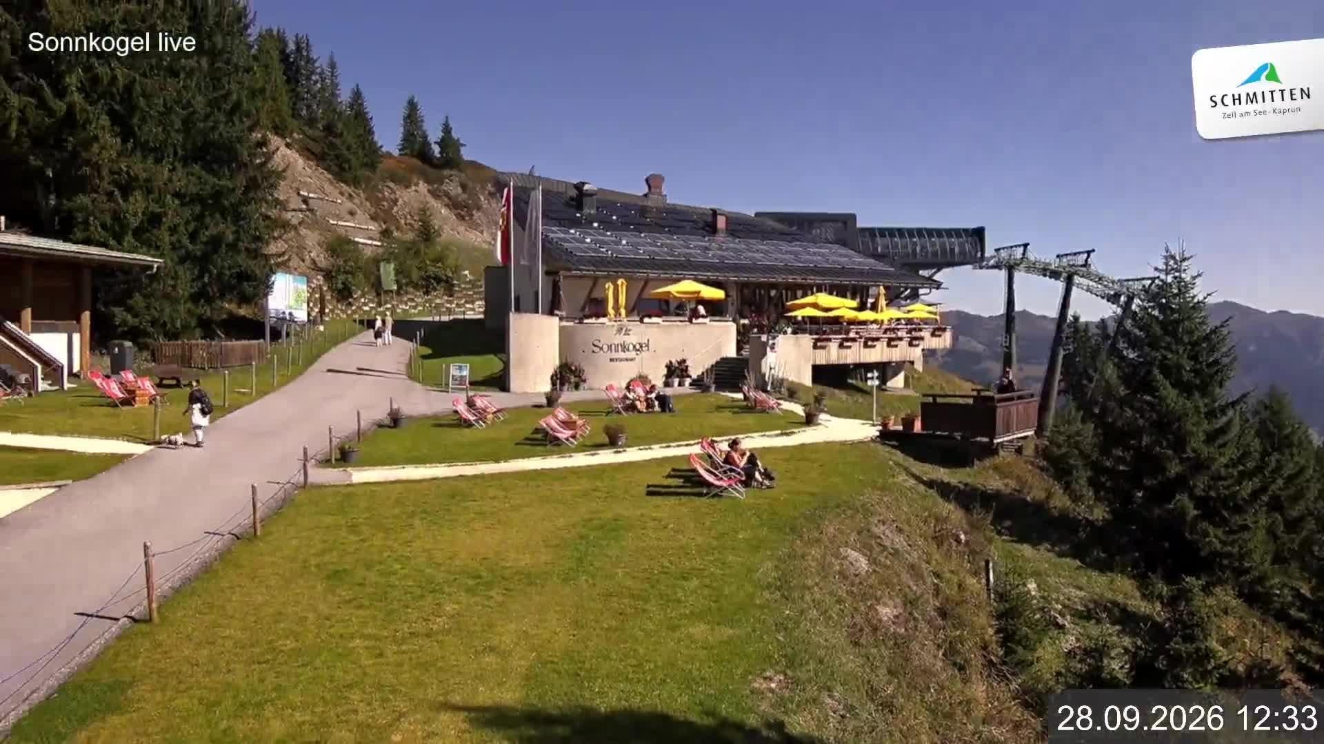Archiv Foto Webcam Schmitten: Restaurant und Spielplatz Sonnkogel