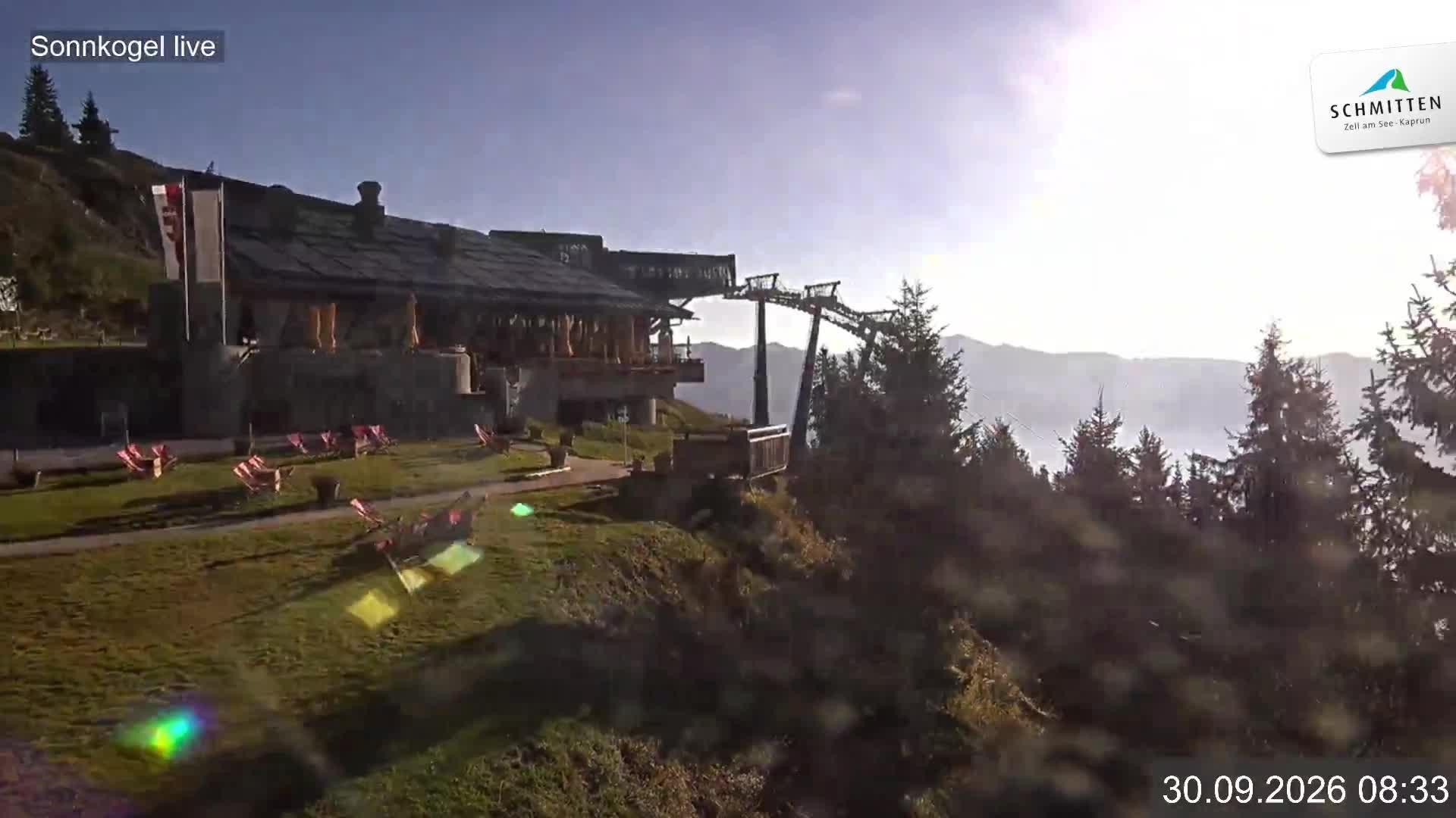 Archiv Foto Webcam Schmitten: Restaurant und Spielplatz Sonnkogel