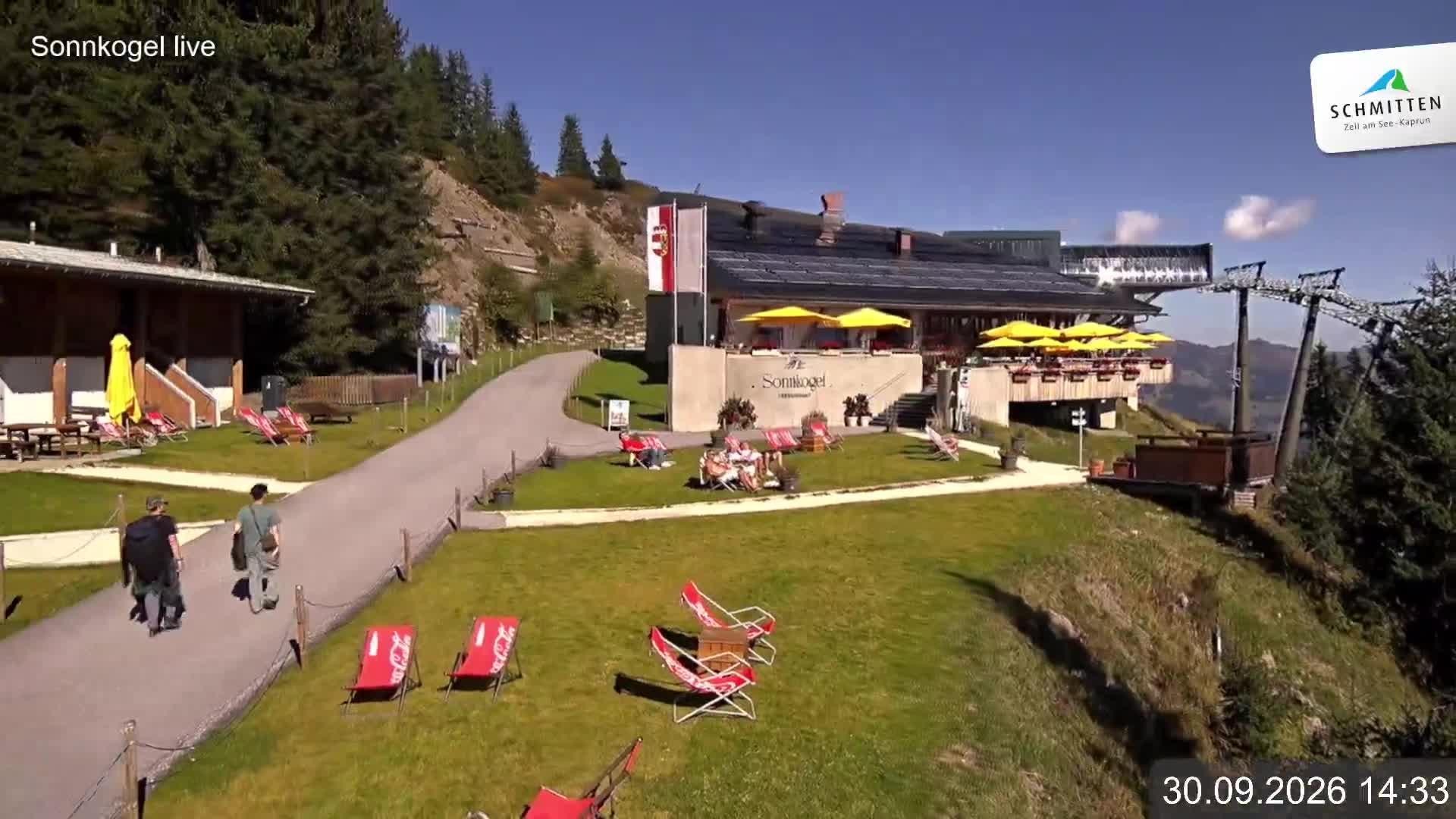 Archiv Foto Webcam Schmitten: Restaurant und Spielplatz Sonnkogel