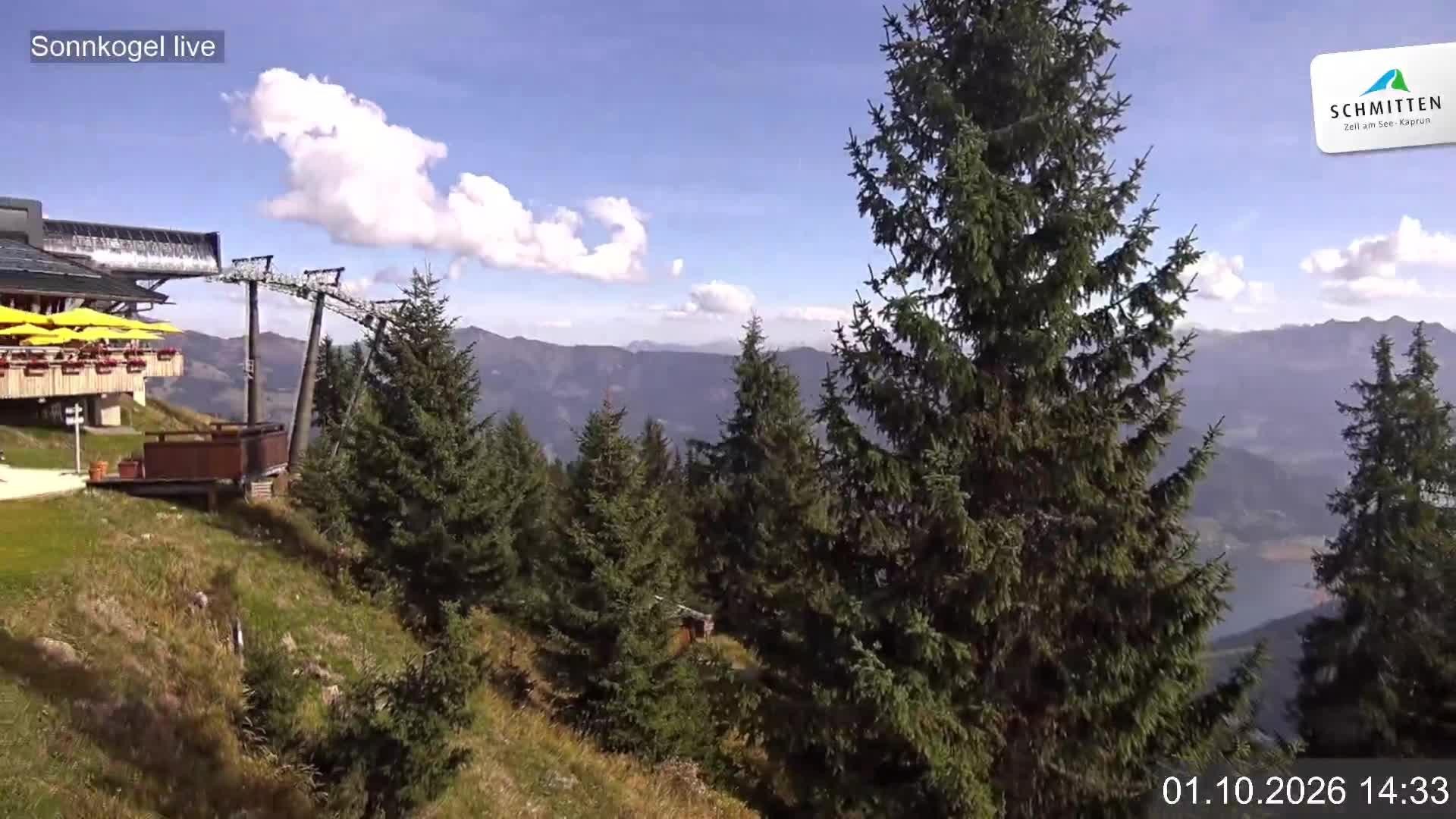 Archiv Foto Webcam Schmitten: Restaurant und Spielplatz Sonnkogel