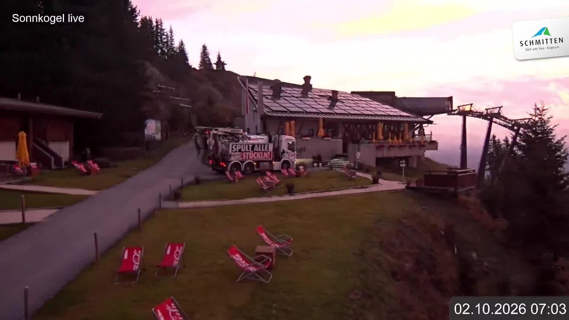 Archiv Foto Webcam Schmitten: Restaurant und Spielplatz Sonnkogel