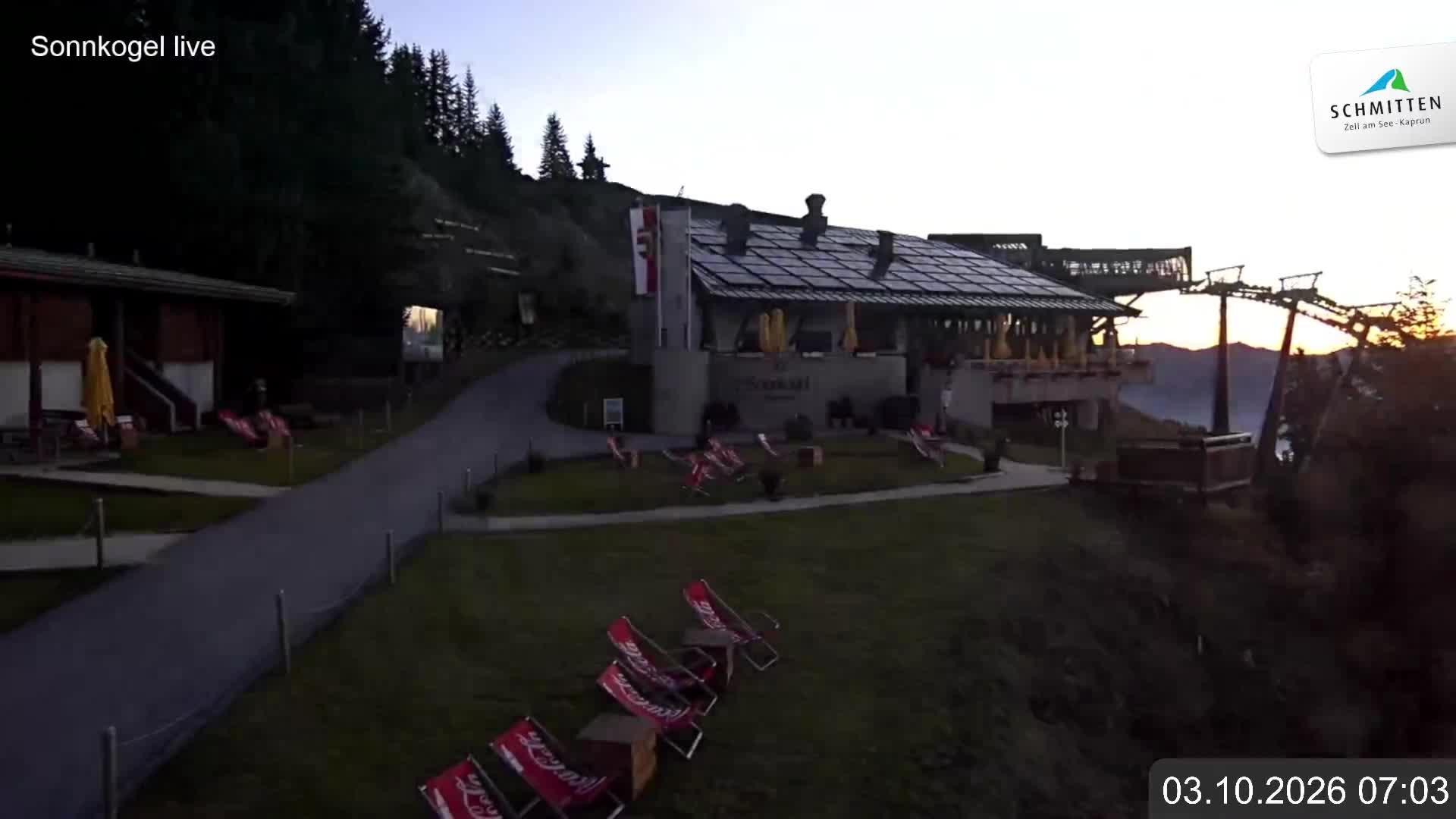 Archiv Foto Webcam Schmitten: Restaurant und Spielplatz Sonnkogel