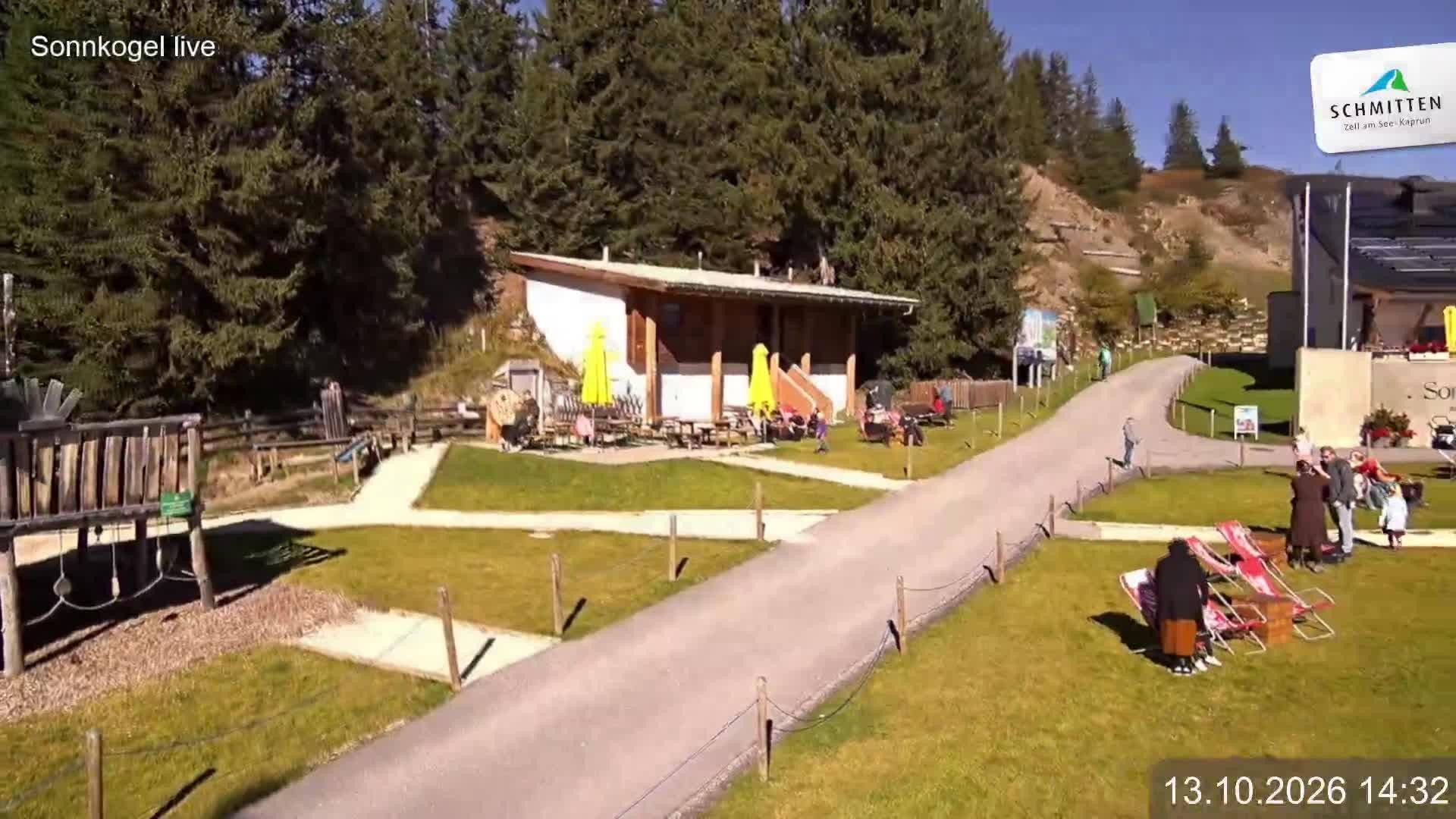 Archiv Foto Webcam Schmitten: Restaurant und Spielplatz Sonnkogel
