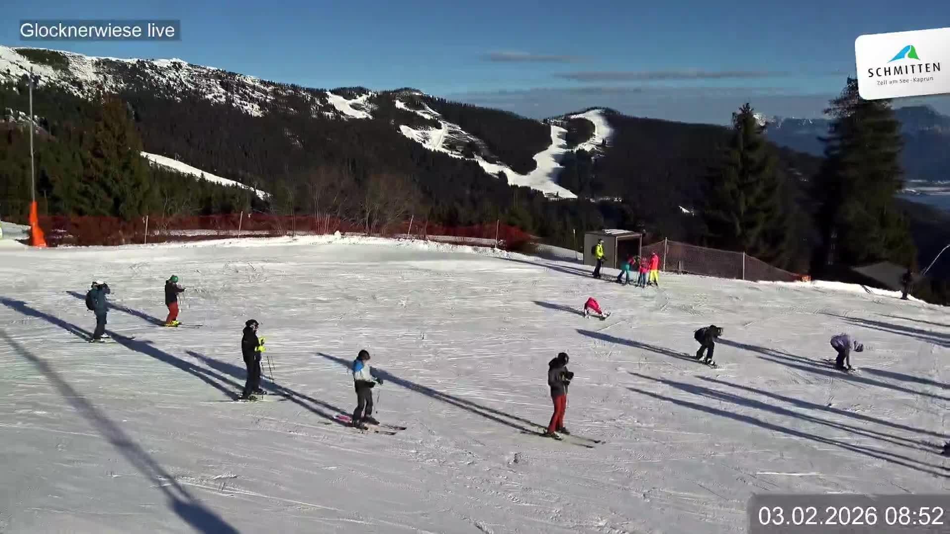 Archiv Foto Webcam Schmittenhöhe: Blick auf die Glocknerwiese