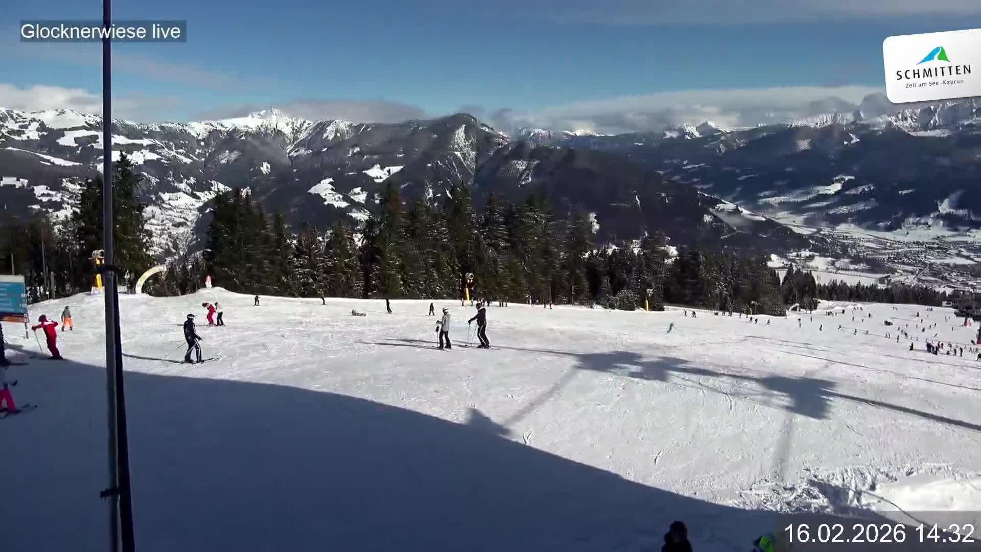 Archiv Foto Webcam Schmittenhöhe: Blick auf die Glocknerwiese