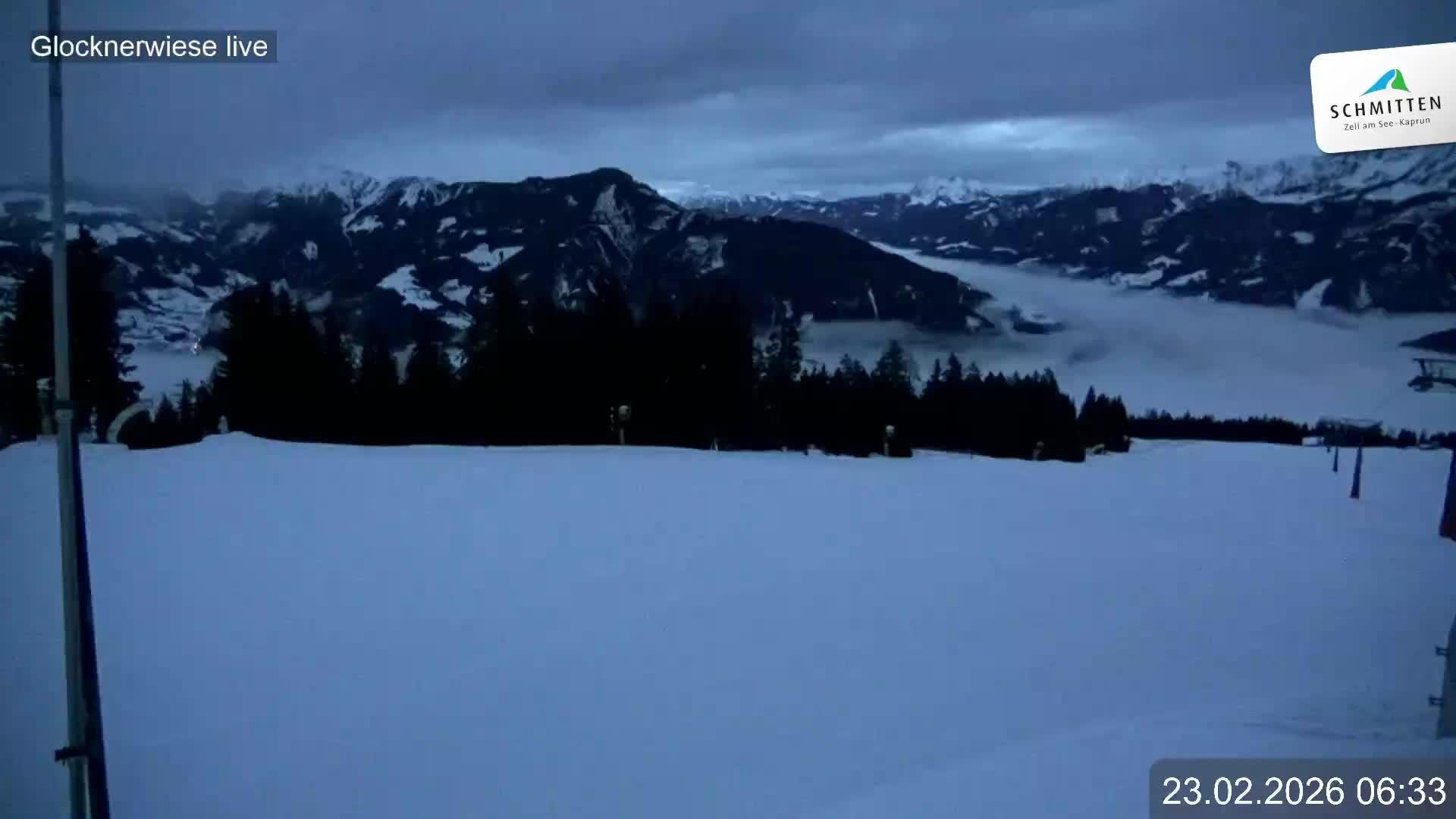 Archiv Foto Webcam Schmittenhöhe: Blick auf die Glocknerwiese