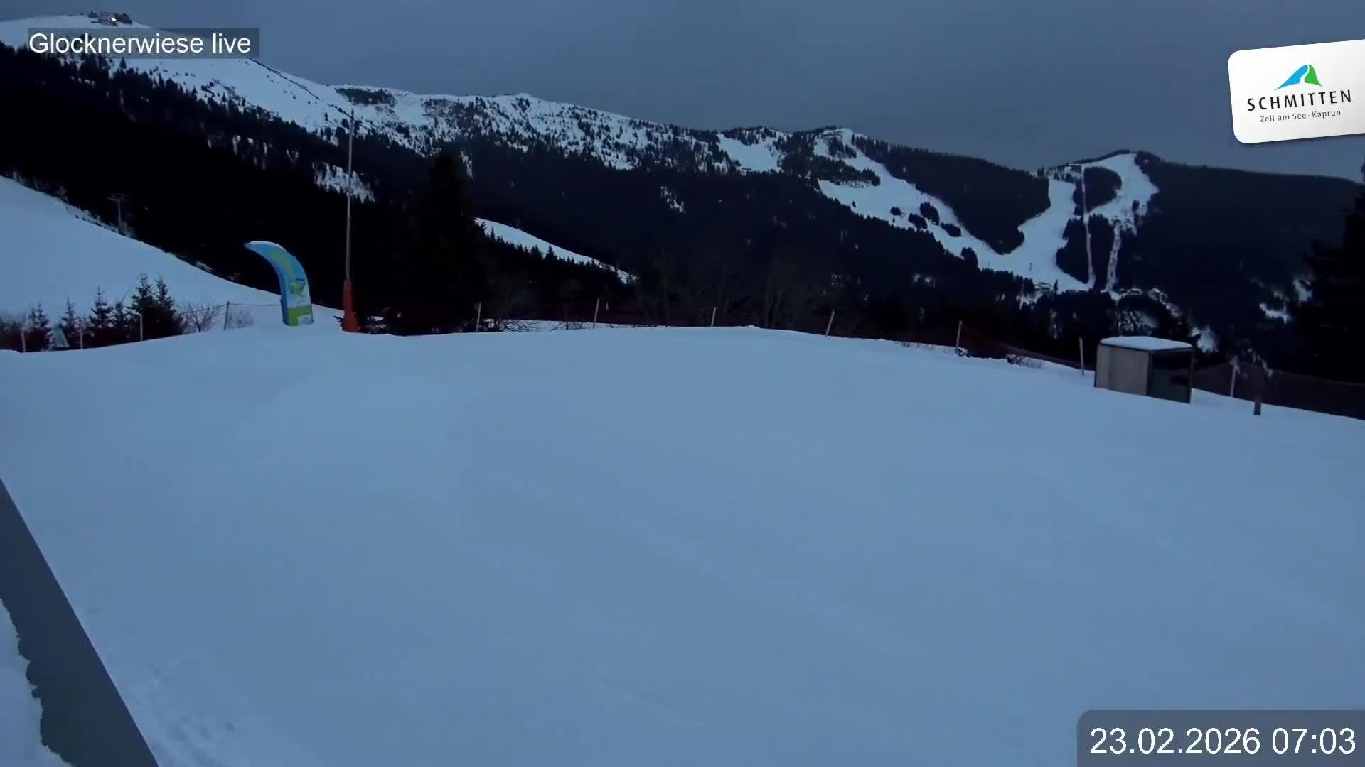 Archiv Foto Webcam Schmittenhöhe: Blick auf die Glocknerwiese