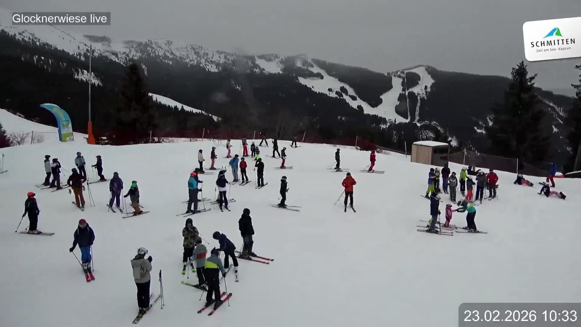 Archiv Foto Webcam Schmittenhöhe: Blick auf die Glocknerwiese