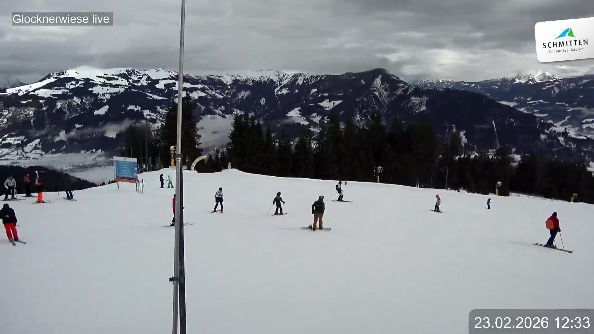 Archiv Foto Webcam Schmittenhöhe: Blick auf die Glocknerwiese