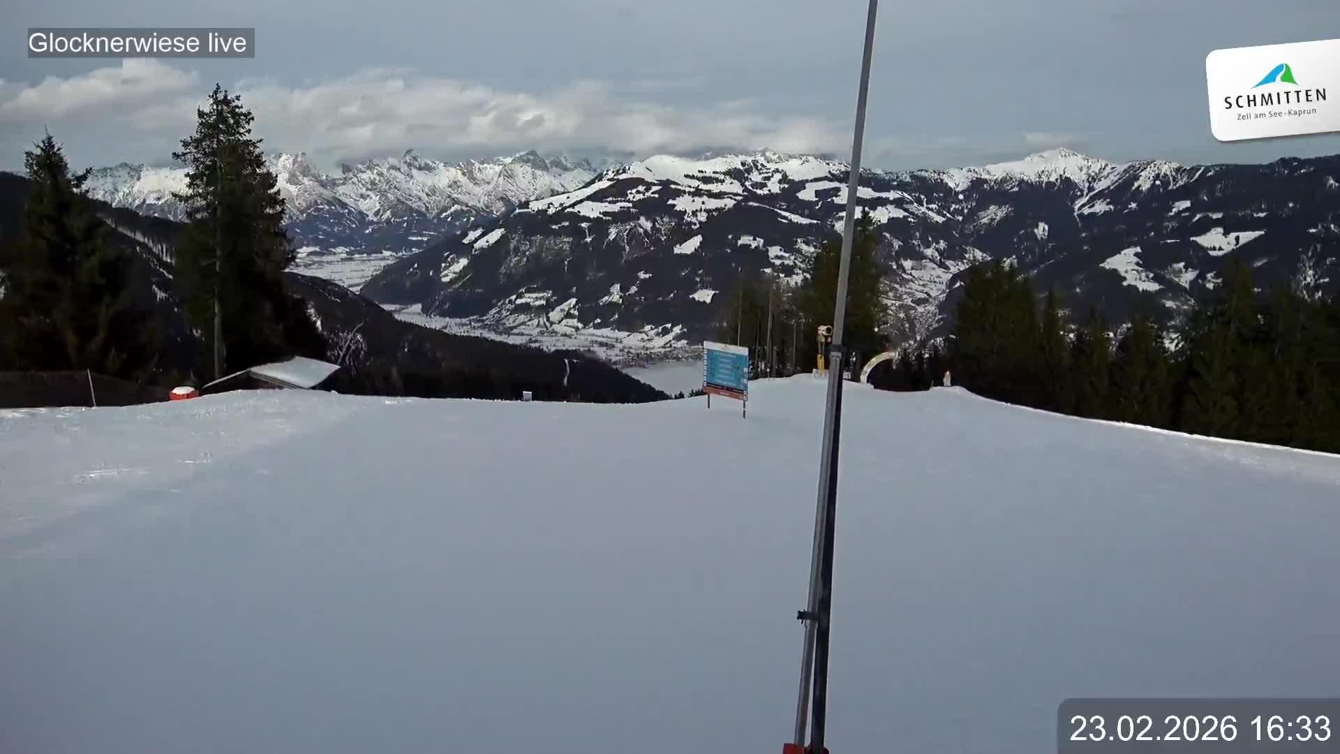 Archiv Foto Webcam Schmittenhöhe: Blick auf die Glocknerwiese