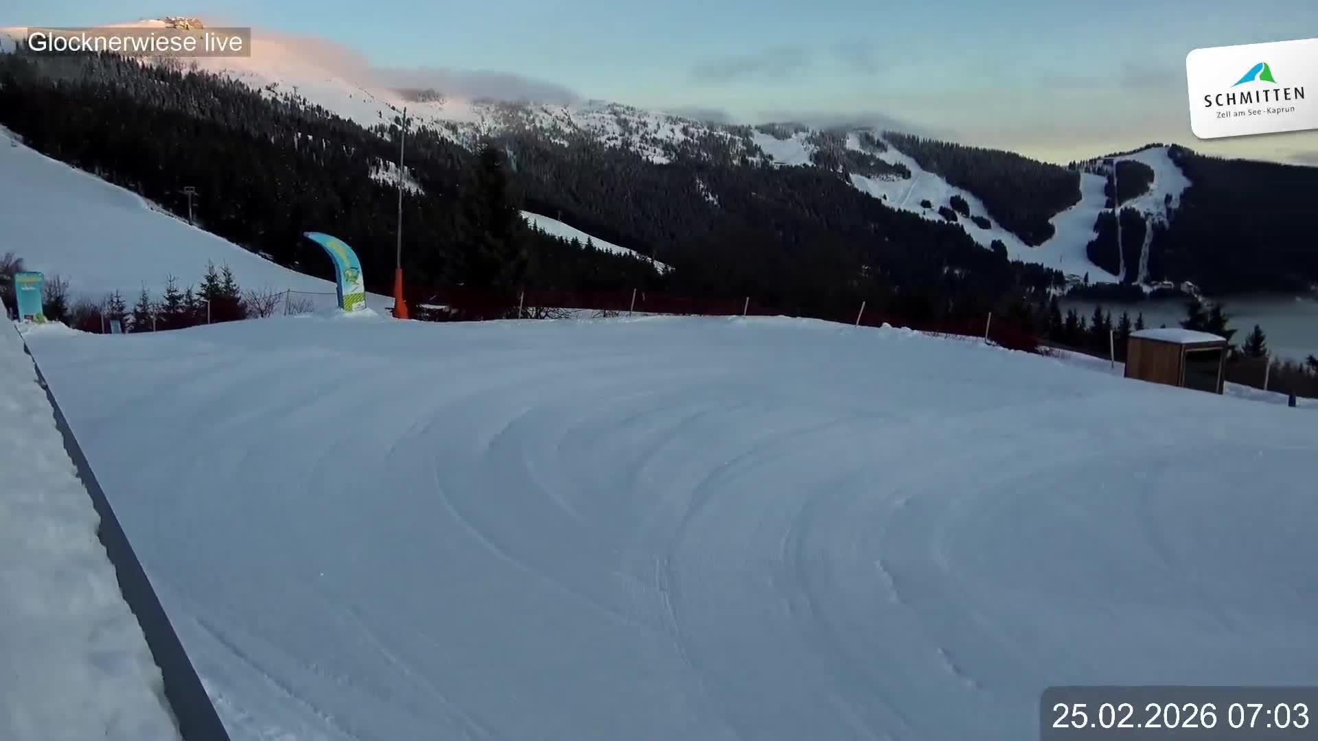 Archiv Foto Webcam Schmittenhöhe: Blick auf die Glocknerwiese