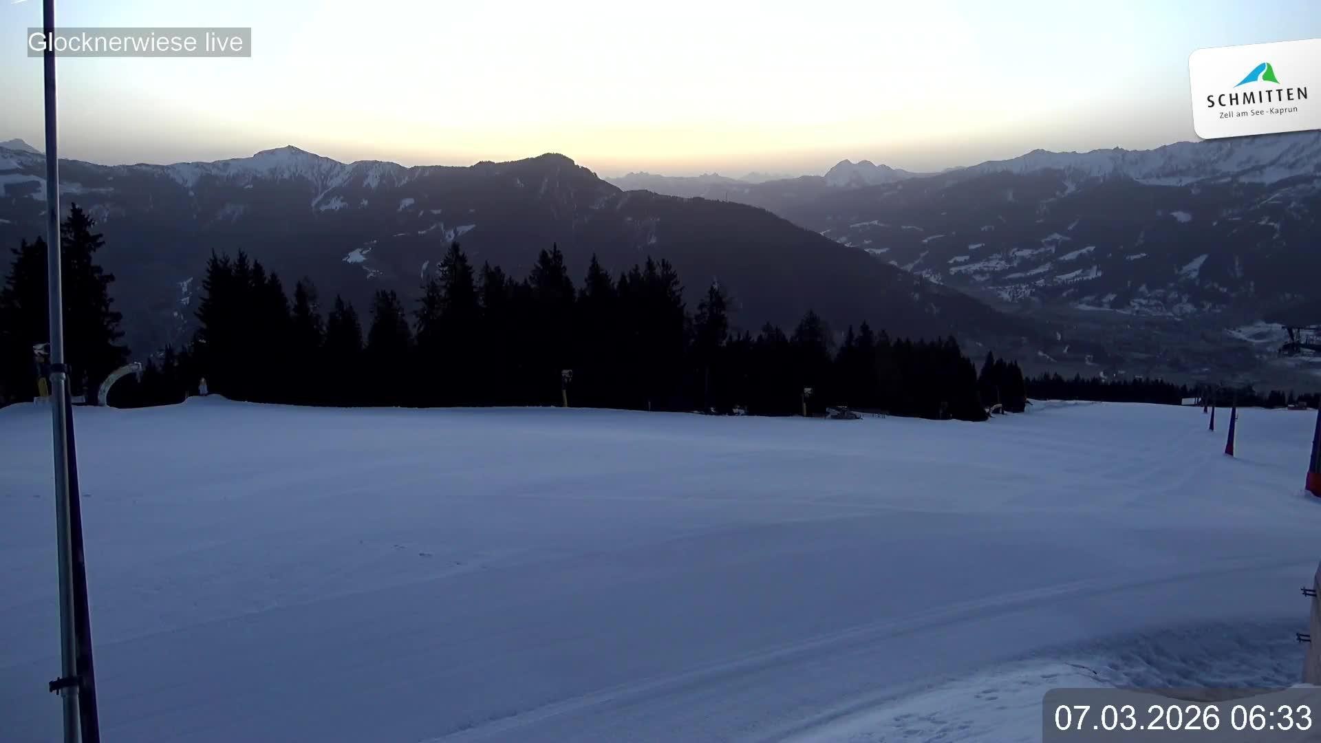 Archiv Foto Webcam Schmittenhöhe: Blick auf die Glocknerwiese