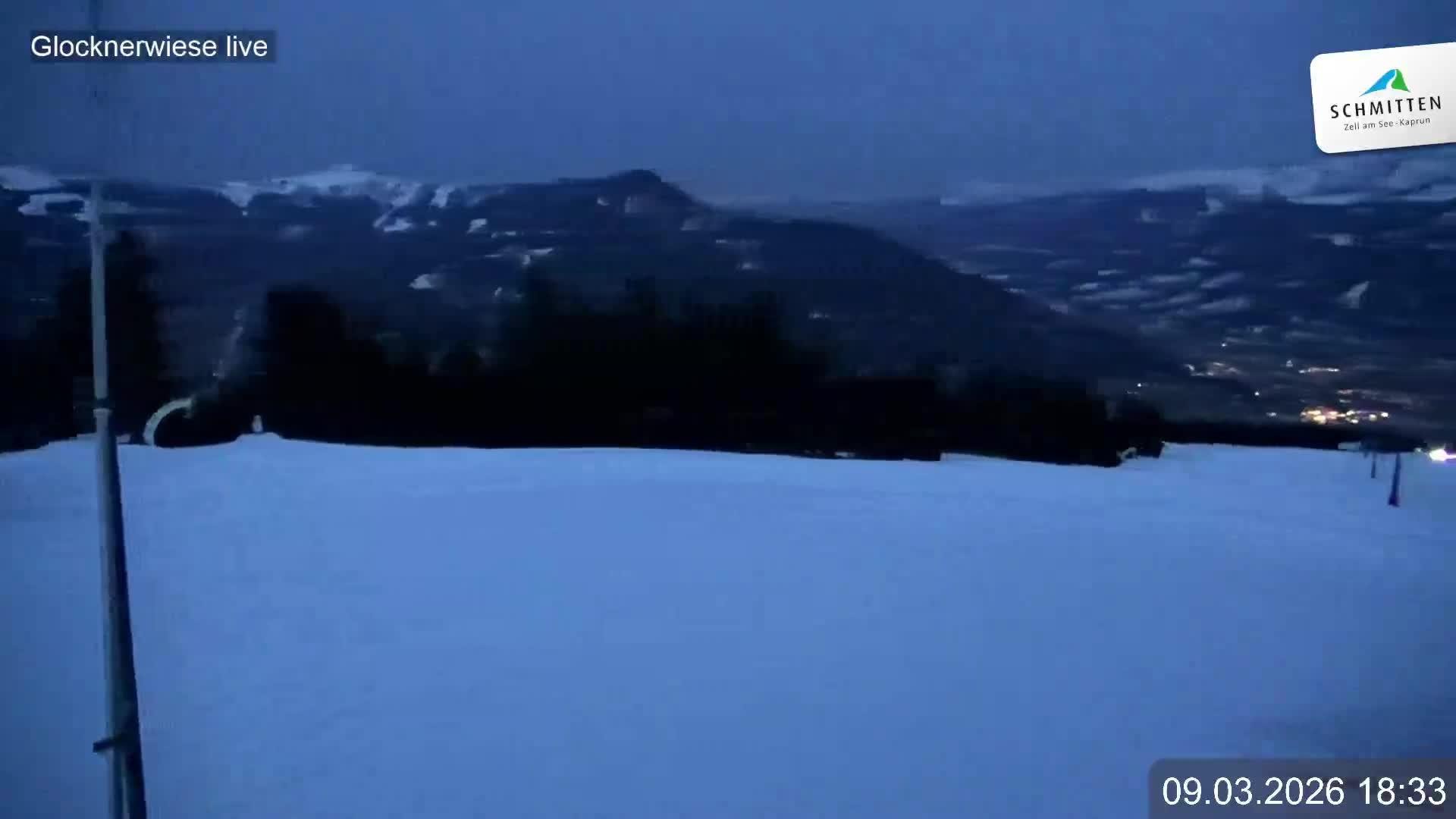 Archiv Foto Webcam Schmittenhöhe: Blick auf die Glocknerwiese