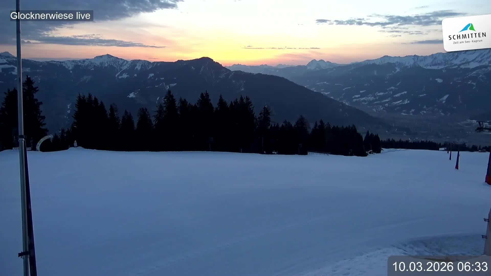 Archiv Foto Webcam Schmittenhöhe: Blick auf die Glocknerwiese