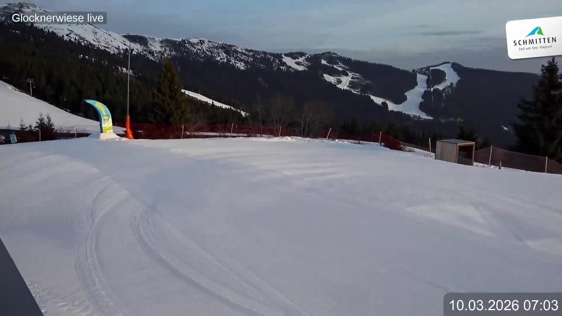 Archiv Foto Webcam Schmittenhöhe: Blick auf die Glocknerwiese