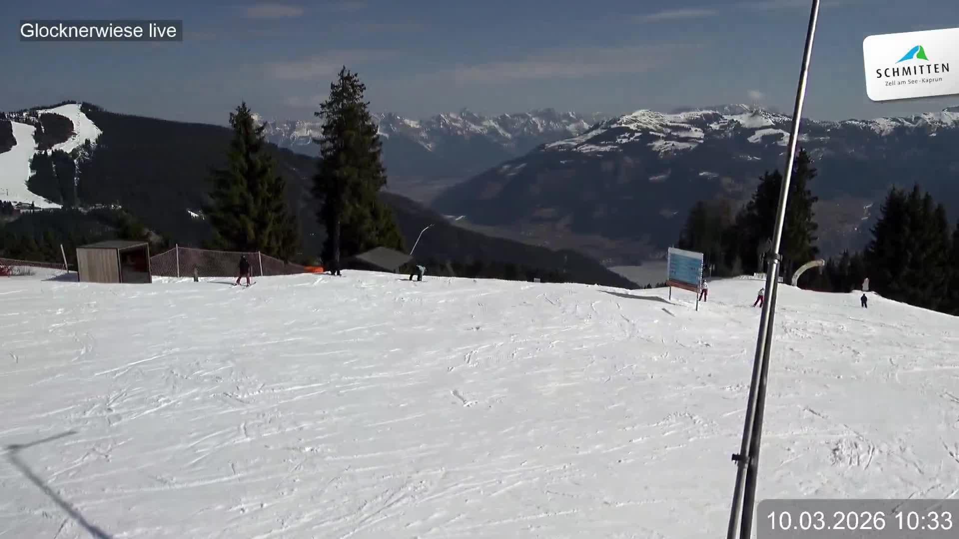Archiv Foto Webcam Schmittenhöhe: Blick auf die Glocknerwiese