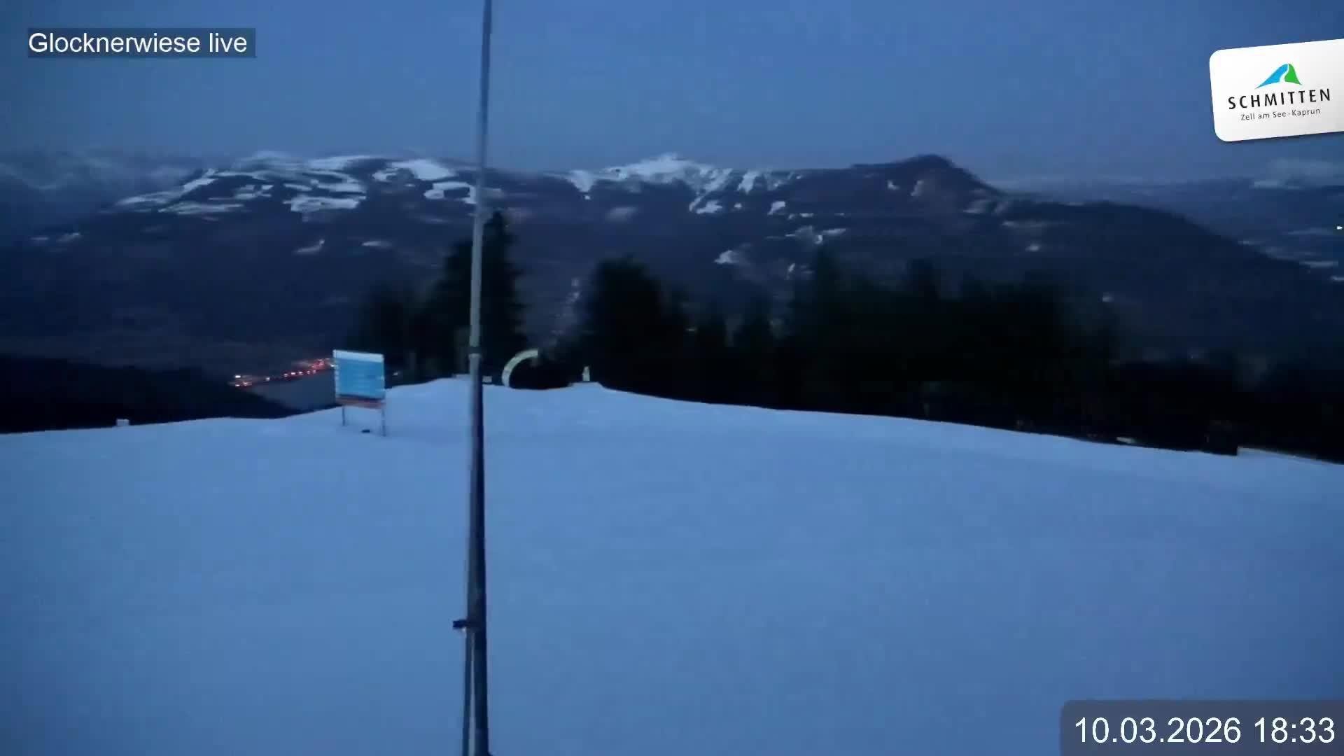 Archiv Foto Webcam Schmittenhöhe: Blick auf die Glocknerwiese