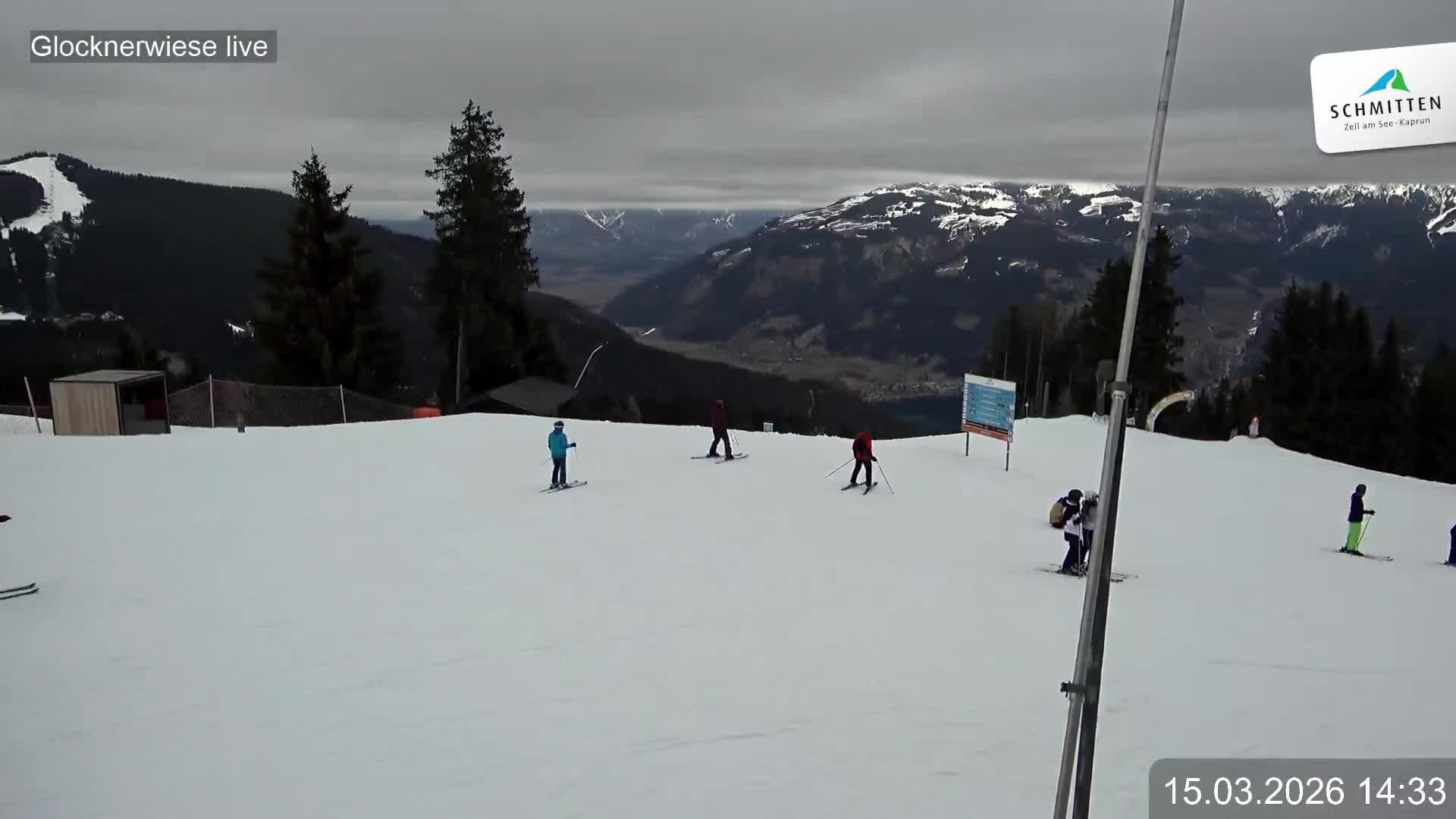 Archiv Foto Webcam Schmittenhöhe: Blick auf die Glocknerwiese