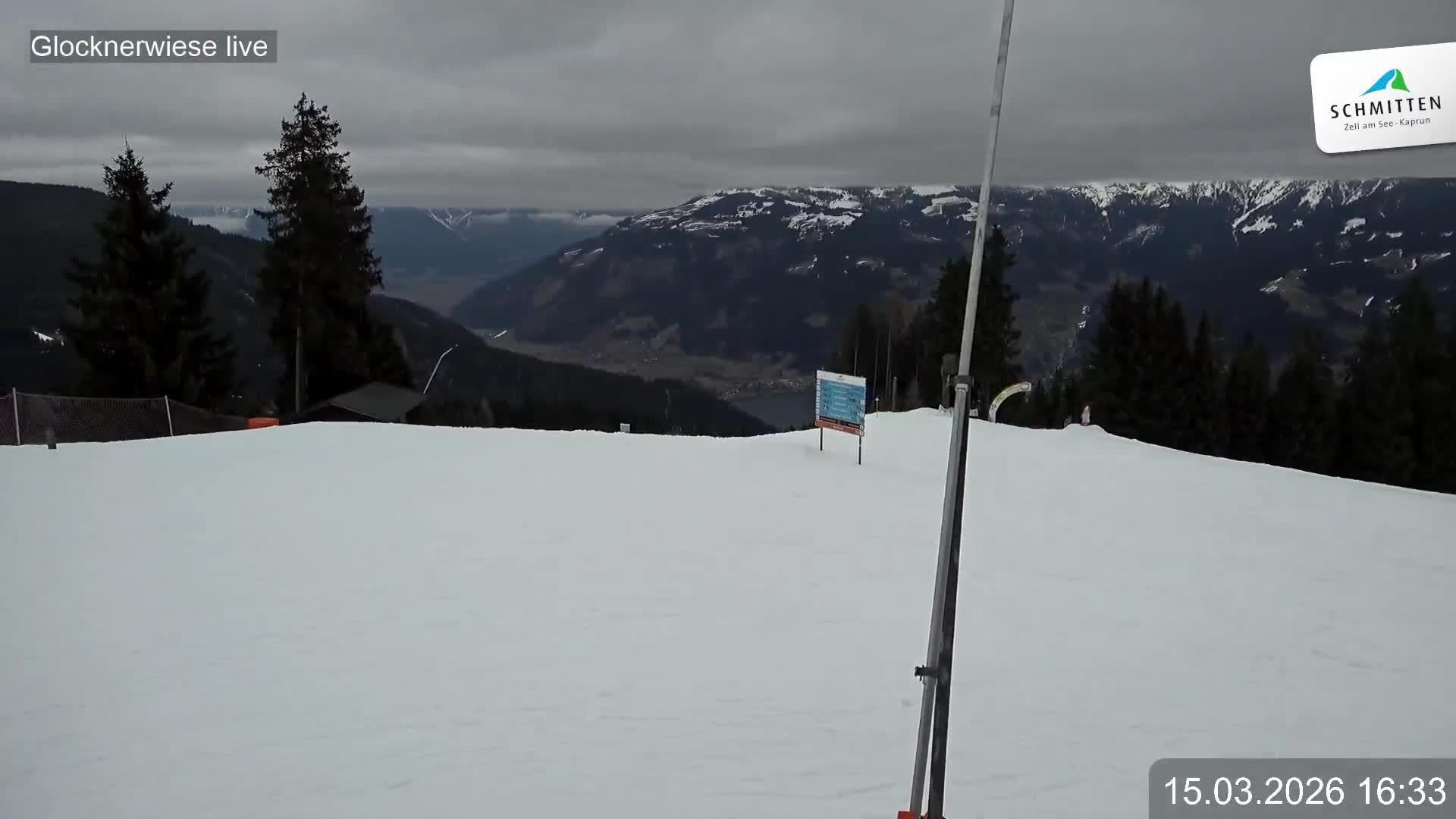Archiv Foto Webcam Schmittenhöhe: Blick auf die Glocknerwiese