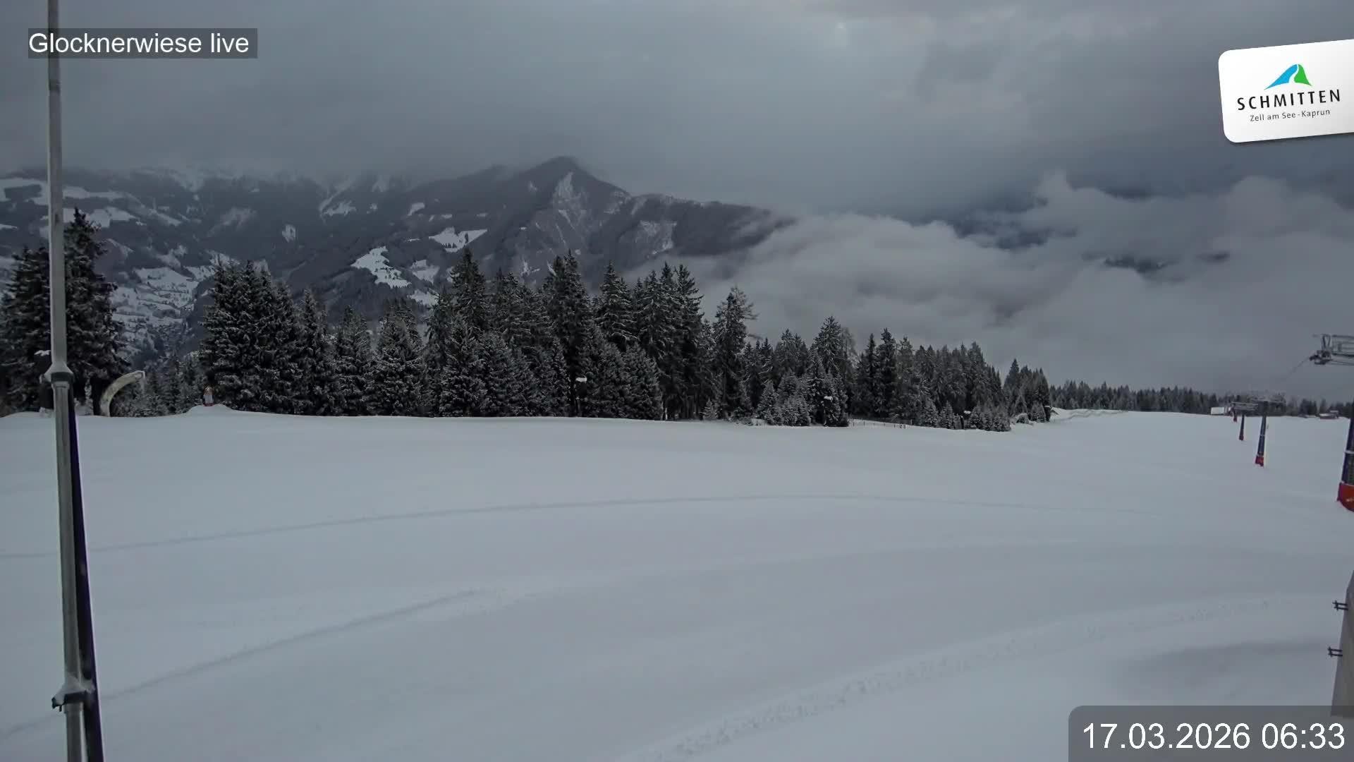 Archiv Foto Webcam Schmittenhöhe: Blick auf die Glocknerwiese