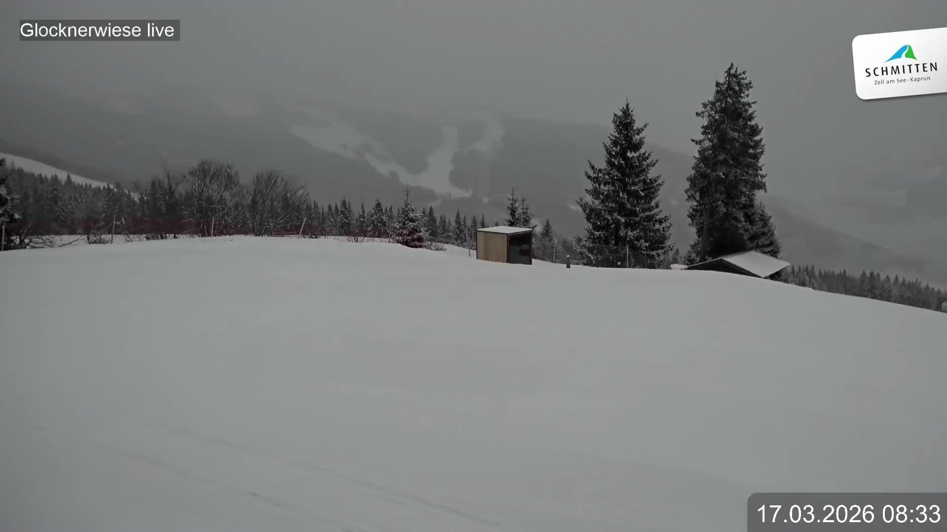 Archiv Foto Webcam Schmittenhöhe: Blick auf die Glocknerwiese
