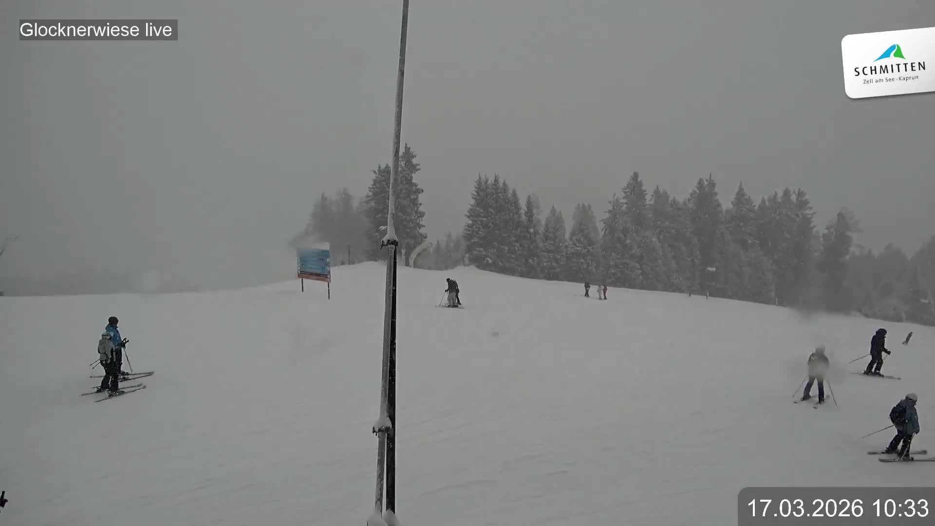 Archiv Foto Webcam Schmittenhöhe: Blick auf die Glocknerwiese