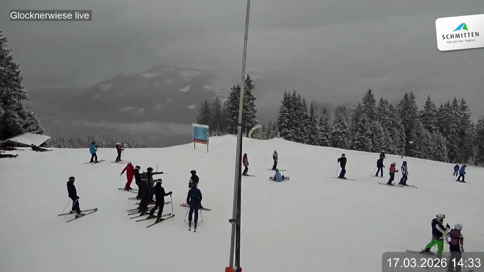Archiv Foto Webcam Schmittenhöhe: Blick auf die Glocknerwiese