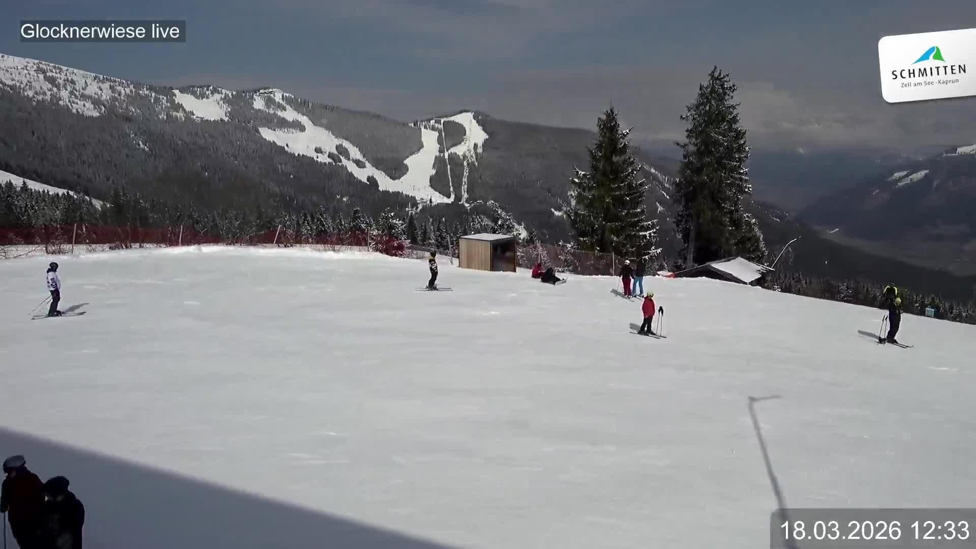 Archiv Foto Webcam Schmittenhöhe: Blick auf die Glocknerwiese