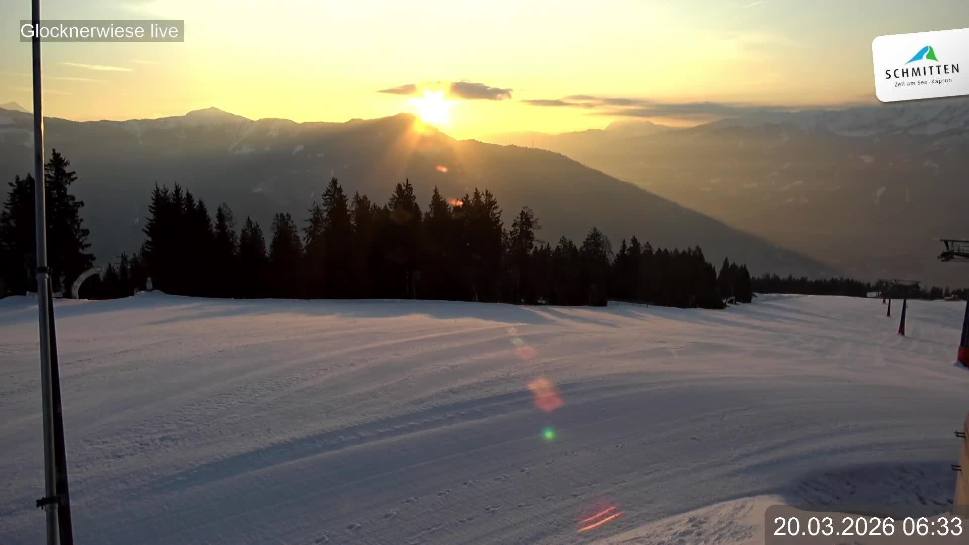 Archiv Foto Webcam Schmittenhöhe: Blick auf die Glocknerwiese