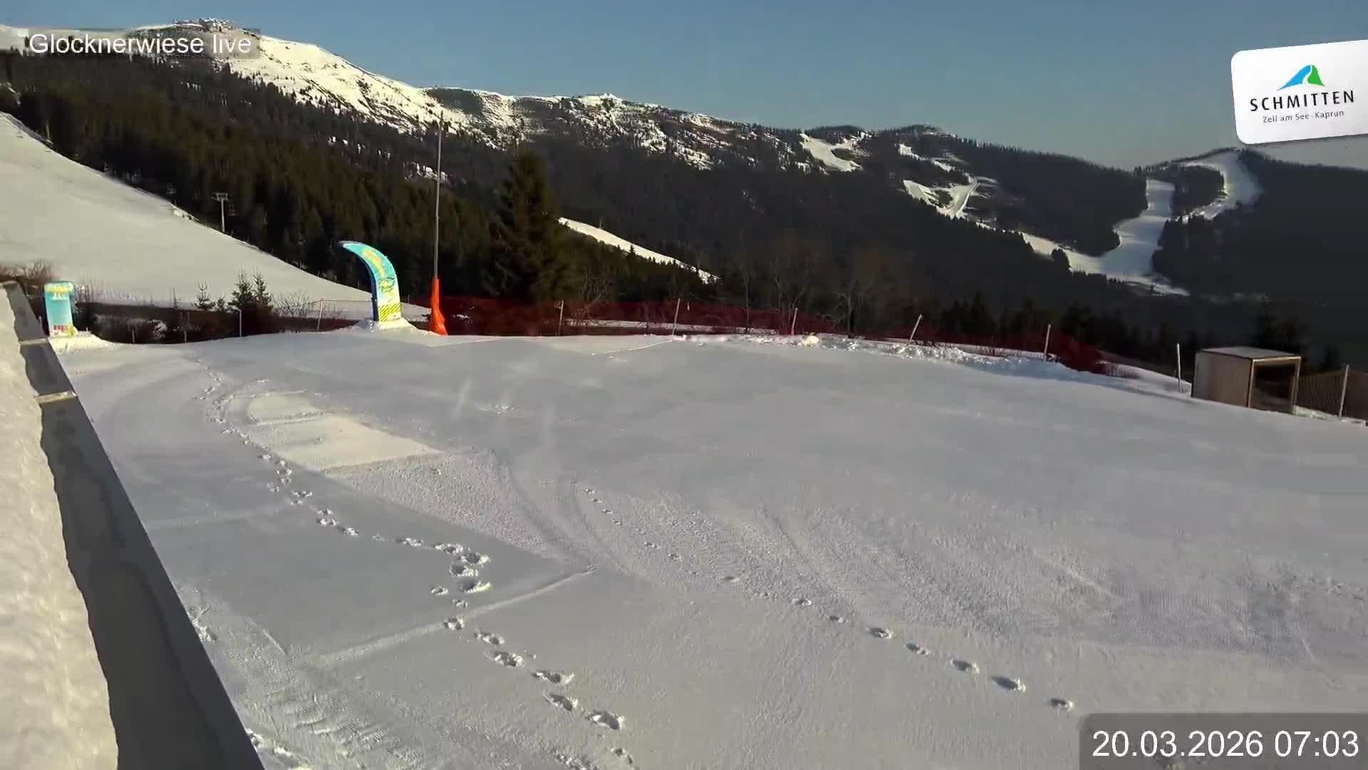 Archiv Foto Webcam Schmittenhöhe: Blick auf die Glocknerwiese