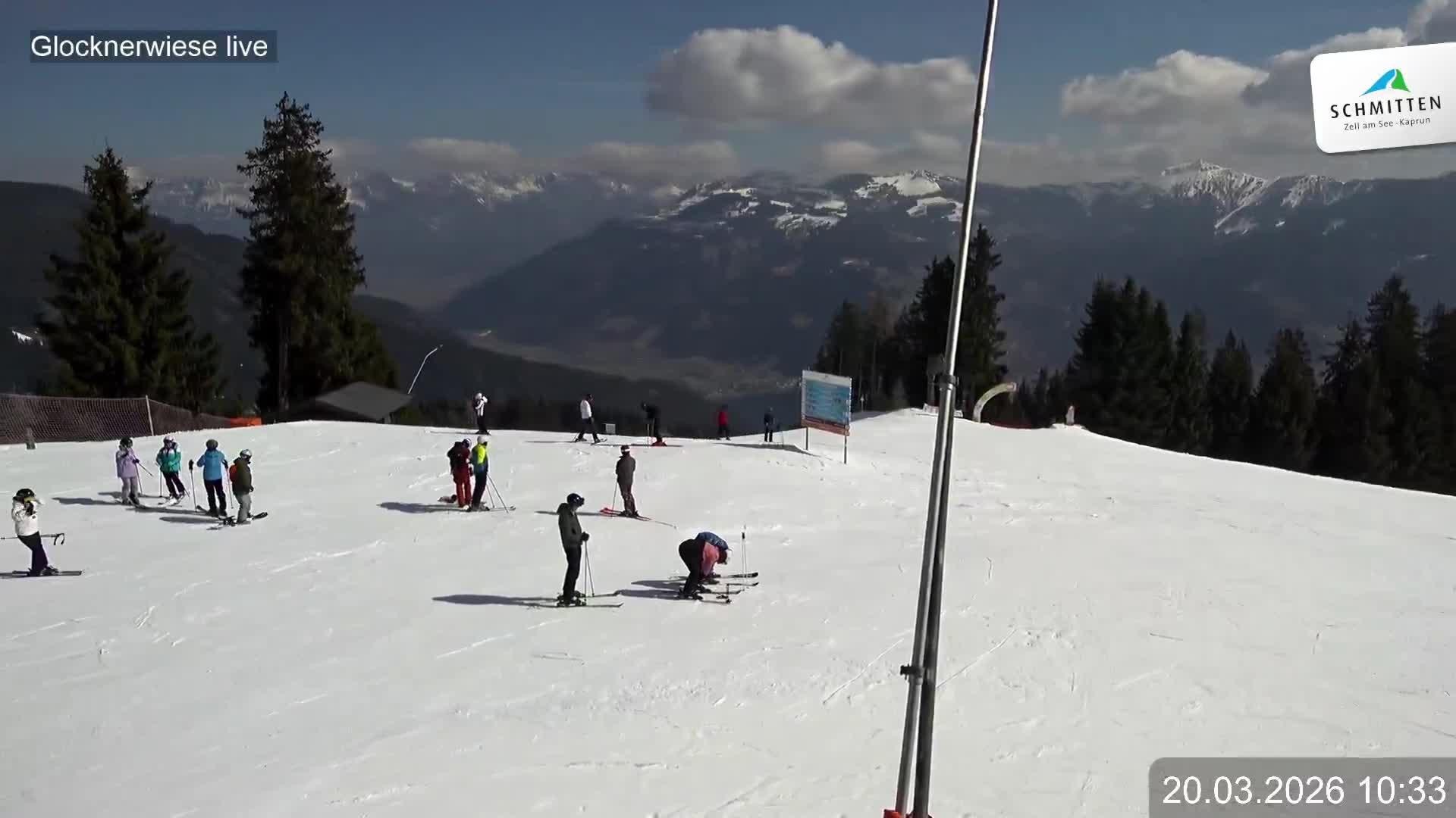 Archiv Foto Webcam Schmittenhöhe: Blick auf die Glocknerwiese