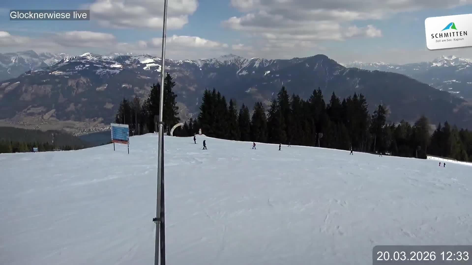 Archiv Foto Webcam Schmittenhöhe: Blick auf die Glocknerwiese