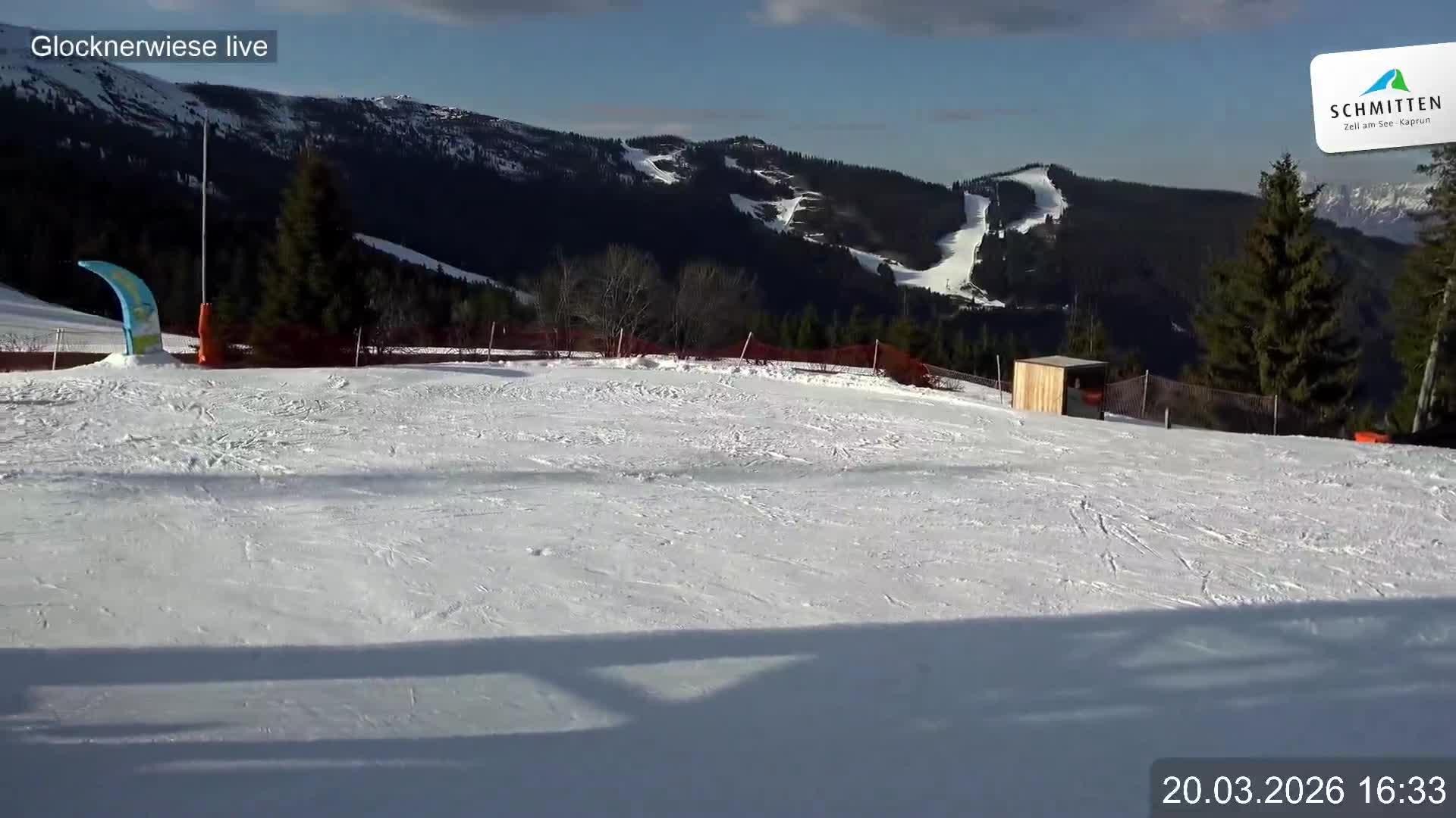 Archiv Foto Webcam Schmittenhöhe: Blick auf die Glocknerwiese
