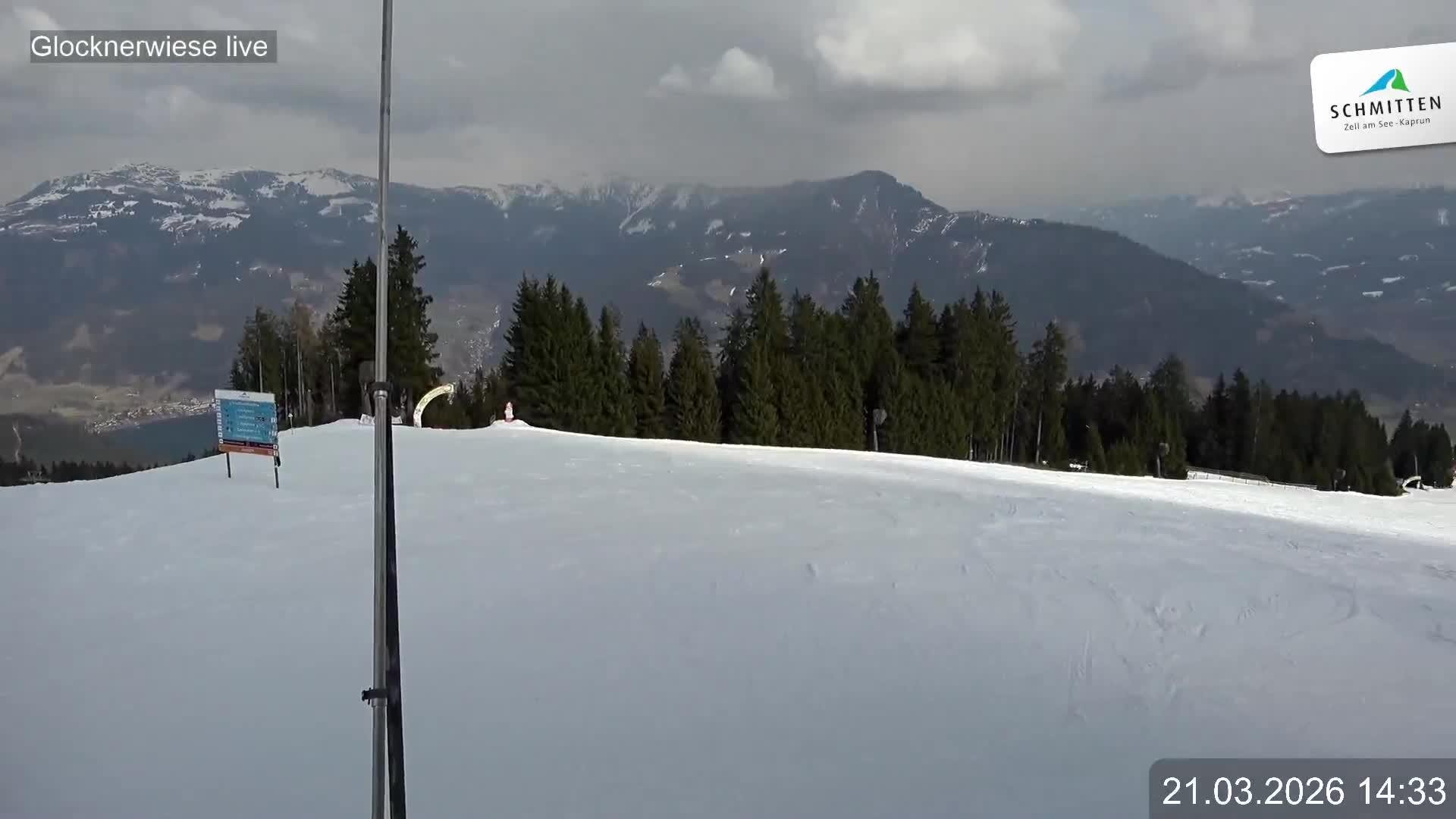 Archiv Foto Webcam Schmittenhöhe: Blick auf die Glocknerwiese